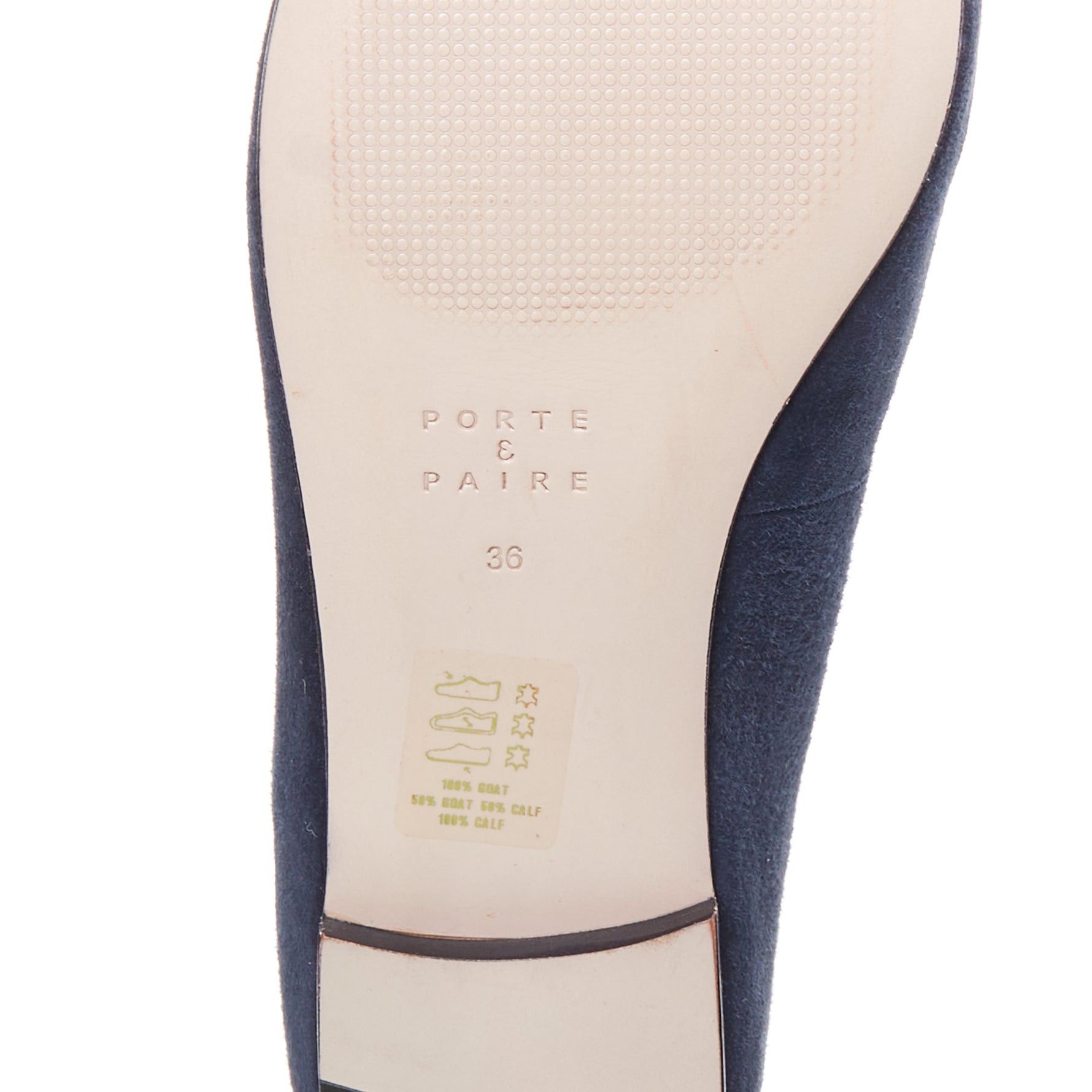 Other PORTE PAIRE navy suede leather classic minimal loafer flats EU36 Size US 6 / IT 36 - 10 Thumbnail