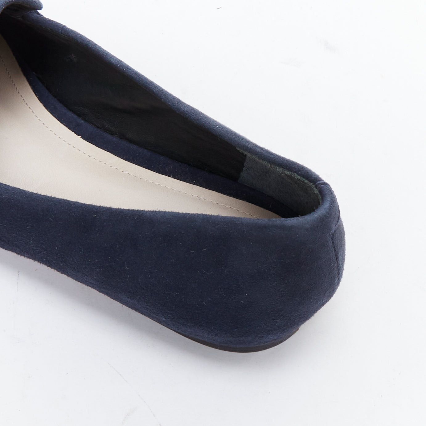 Other PORTE PAIRE navy suede leather classic minimal loafer flats EU36 Size US 6 / IT 36 - 8 Thumbnail