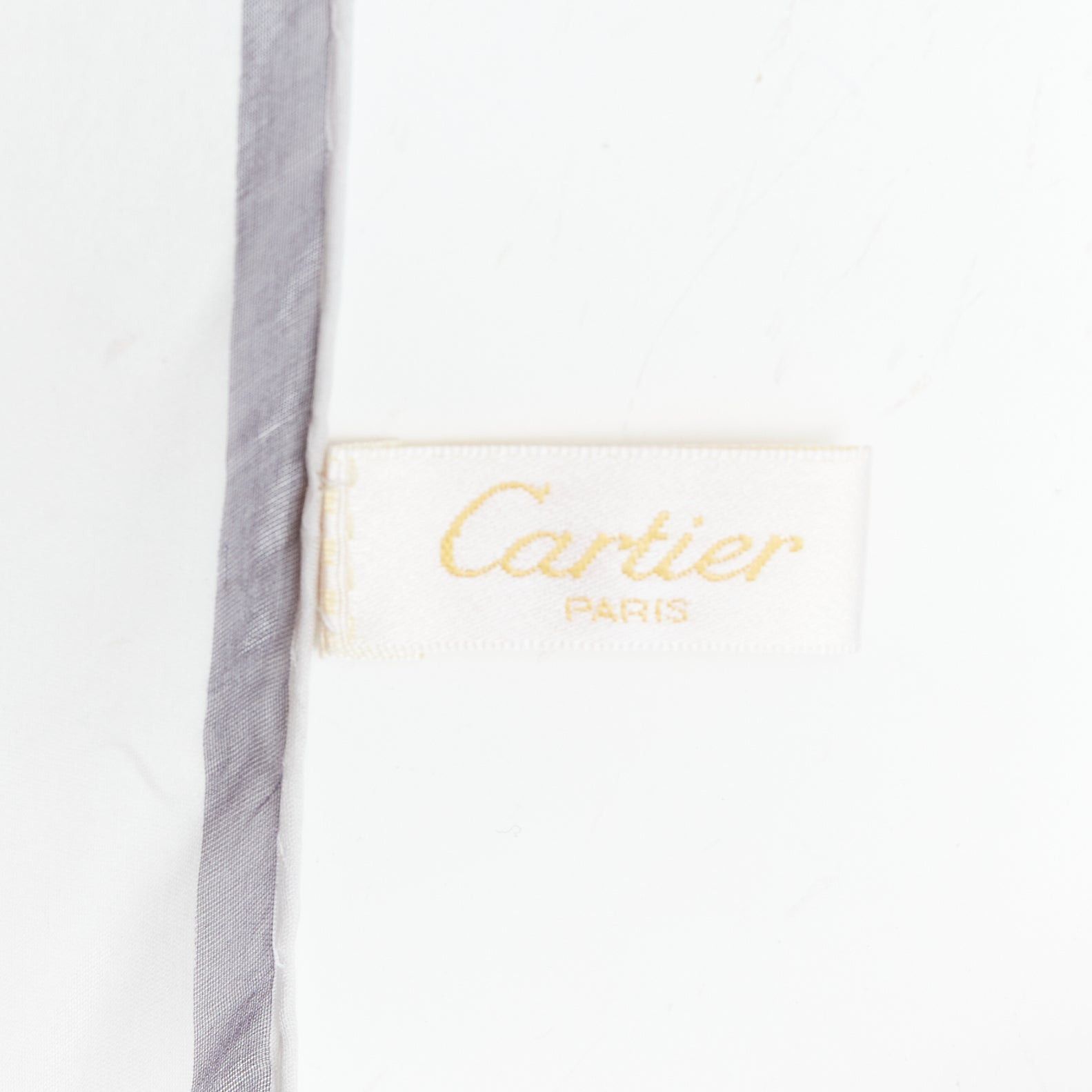 Cartier CARTIER 100% silk grey sheer diamond cuts print square scarf Size ONE SIZE - 9 Thumbnail