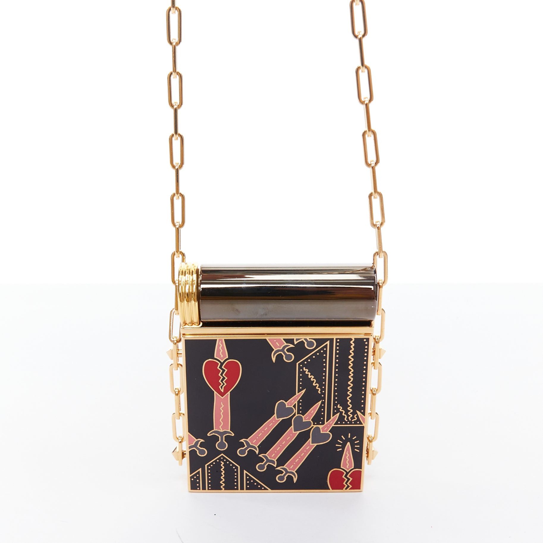 Valentino VALENTINO 2017 Runway Loveblade minaudiere compact mirror crossbody bag Size ONE SIZE - 4 Thumbnail