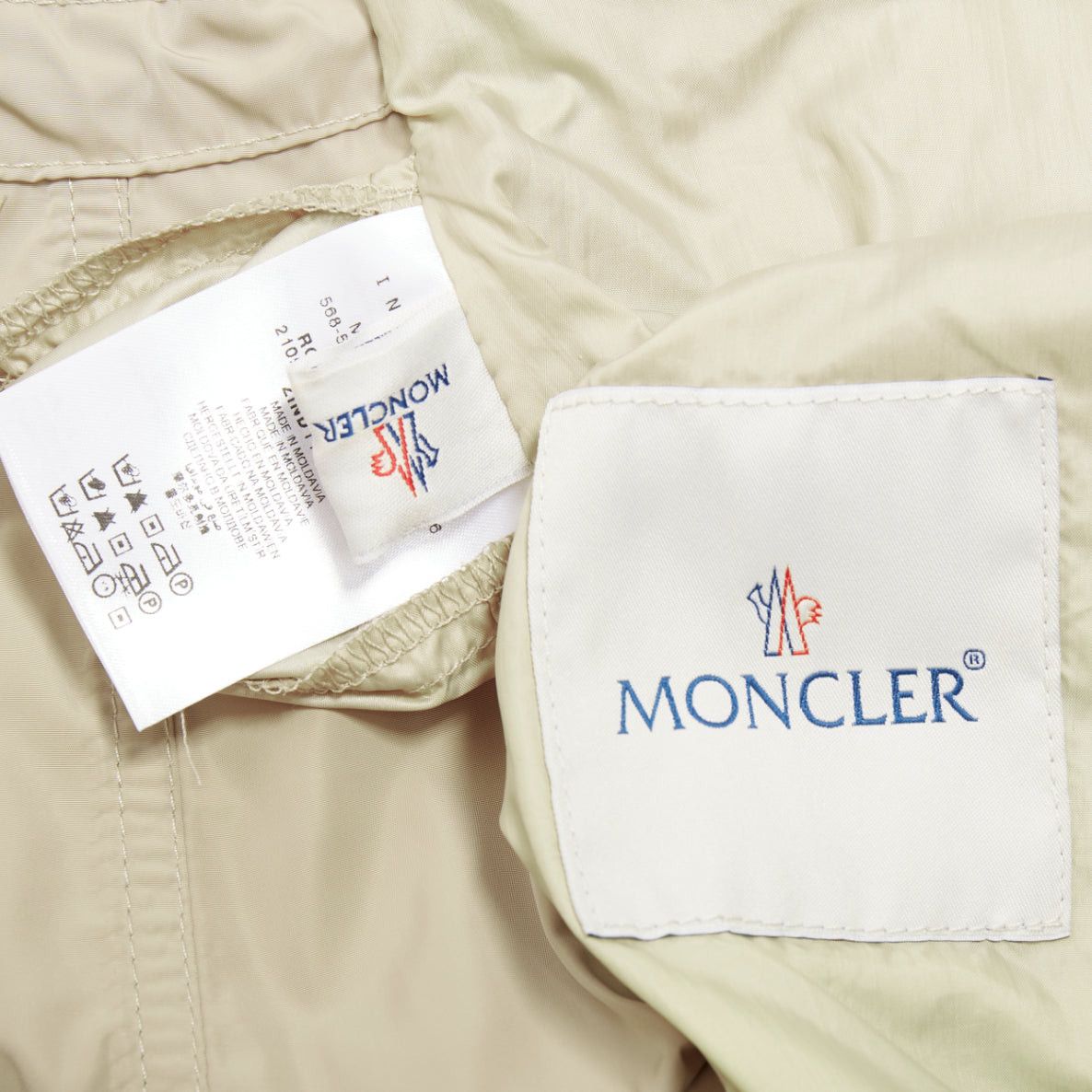 Moncler MONCLER Roxane Giubotto beige nylon military cargo pocket jacket Sz.0 XS Size XS / US 0-2 / IT 36-38 - 9 Thumbnail
