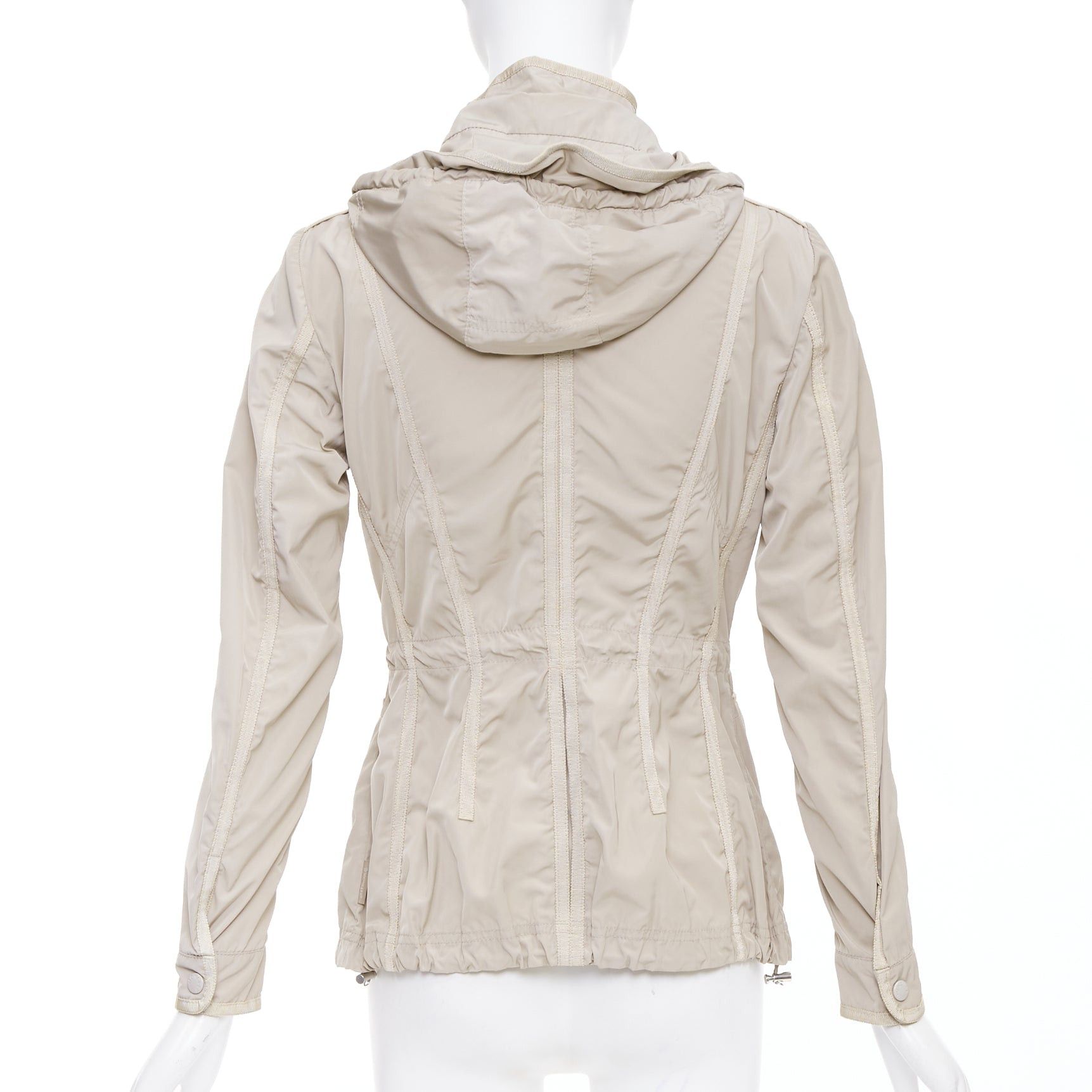 Moncler MONCLER Roxane Giubotto beige nylon military cargo pocket jacket Sz.0 XS Size XS / US 0-2 / IT 36-38 - 6 Thumbnail