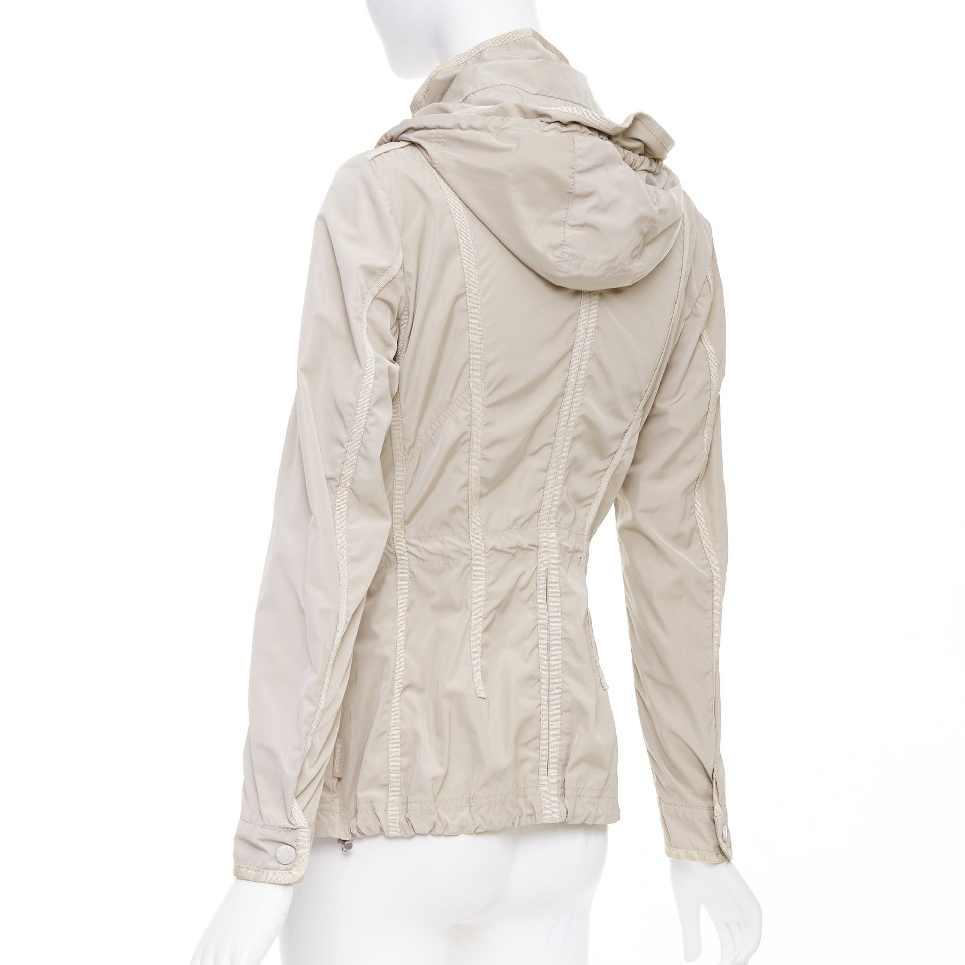 Moncler MONCLER Roxane Giubotto beige nylon military cargo pocket jacket Sz.0 XS Size XS / US 0-2 / IT 36-38 - 7 Thumbnail