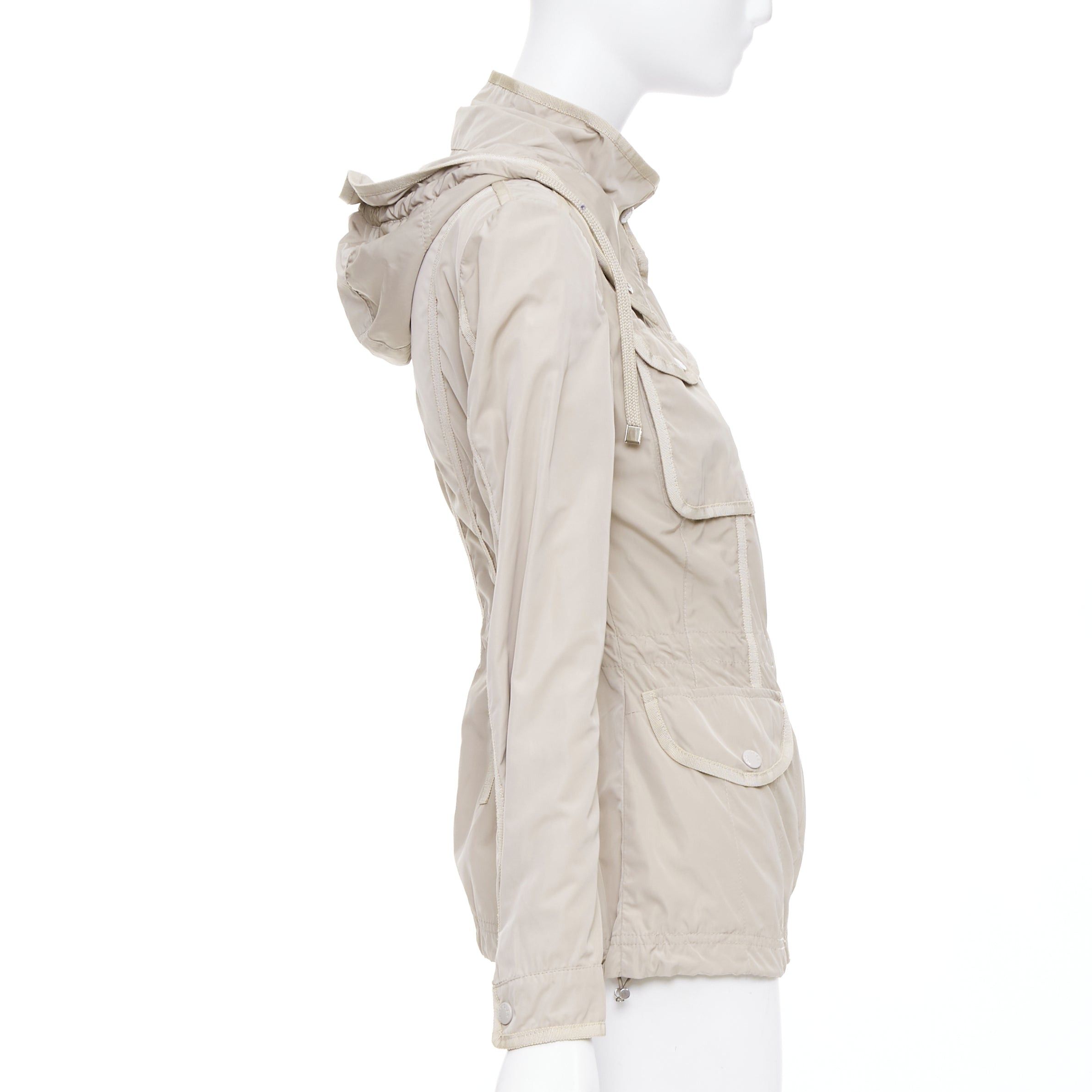 Moncler MONCLER Roxane Giubotto beige nylon military cargo pocket jacket Sz.0 XS Size XS / US 0-2 / IT 36-38 - 5 Thumbnail