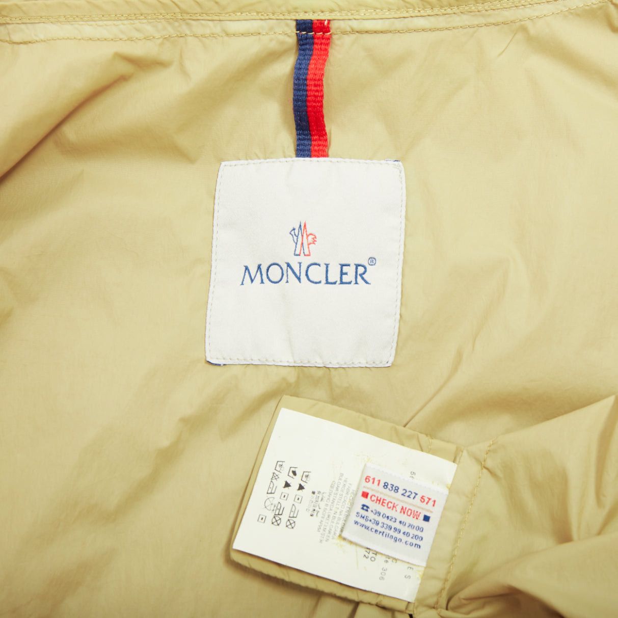 Moncler MONCLER Josette beige nylon cream logo black buttons flare windbreaker Sz.1 S Size S / US 4 / IT 40 - 8 Thumbnail