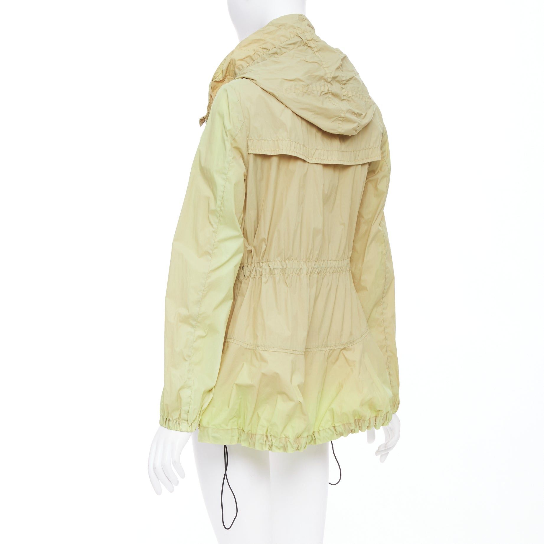 Moncler MONCLER Josette beige nylon cream logo black buttons flare windbreaker Sz.1 S Size S / US 4 / IT 40 - 6 Thumbnail