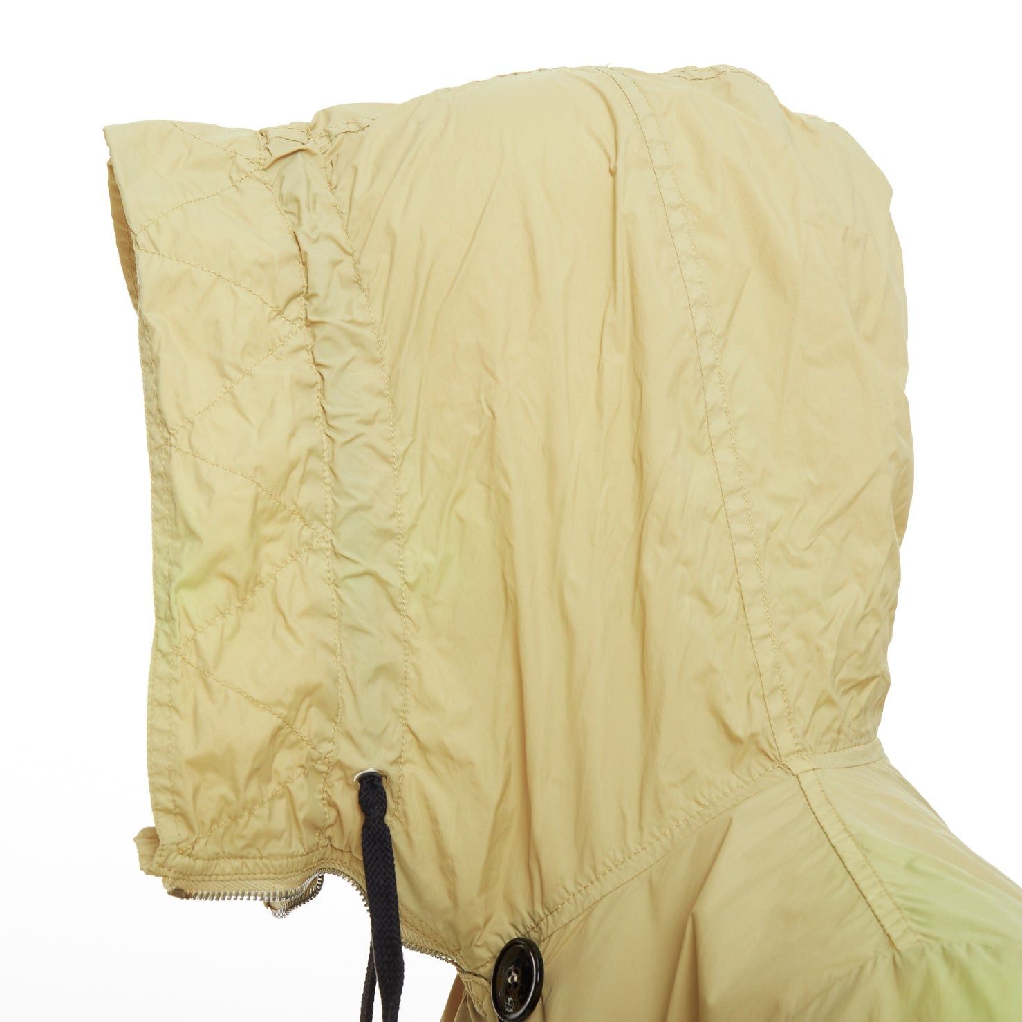 Moncler MONCLER Josette beige nylon cream logo black buttons flare windbreaker Sz.1 S Size S / US 4 / IT 40 - 7 Thumbnail