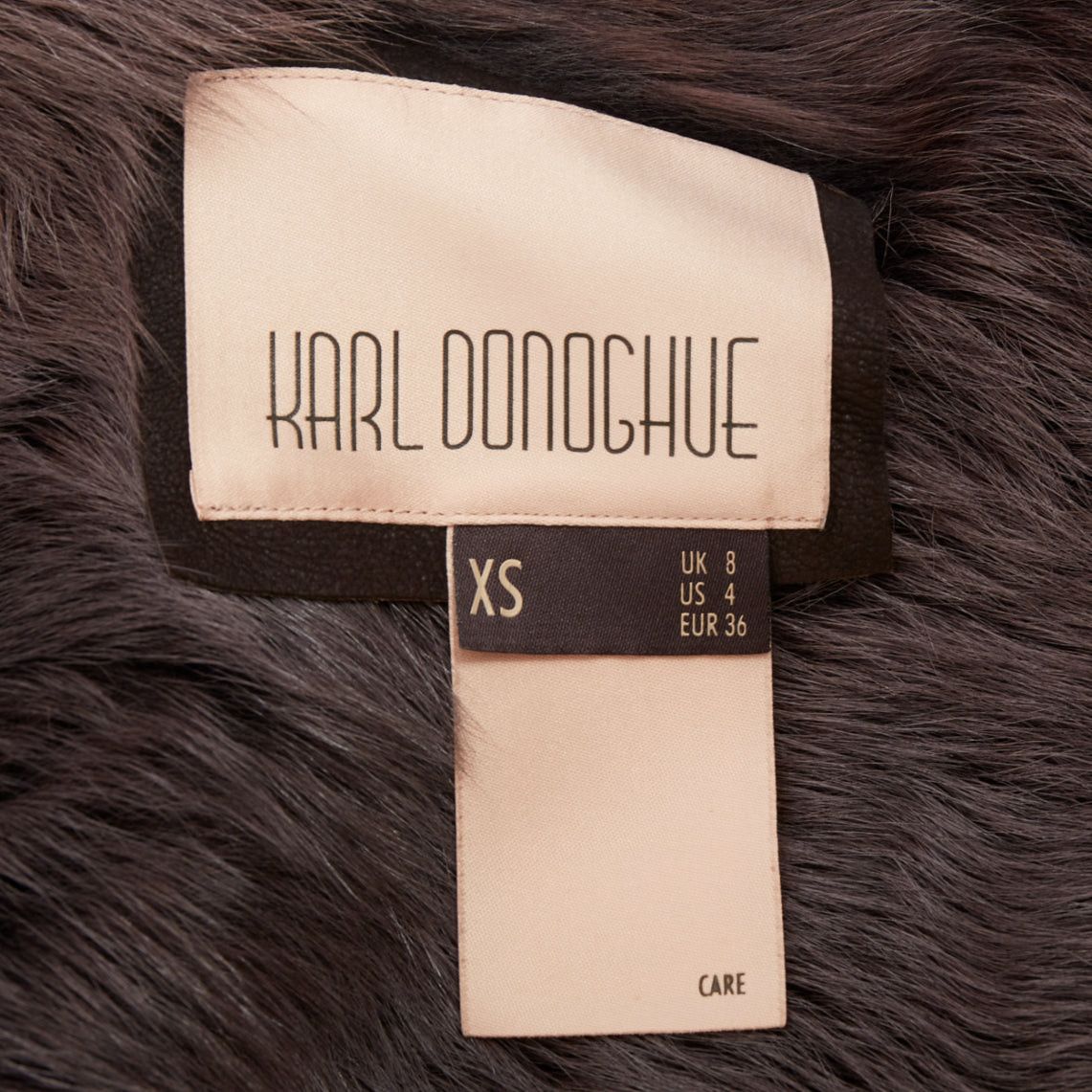 Karl Donoghue KARL DONOGHUE dark brown lambskin leather fur lined draped vest jacket XS Size S / US 4 / IT 40 - 8 Thumbnail