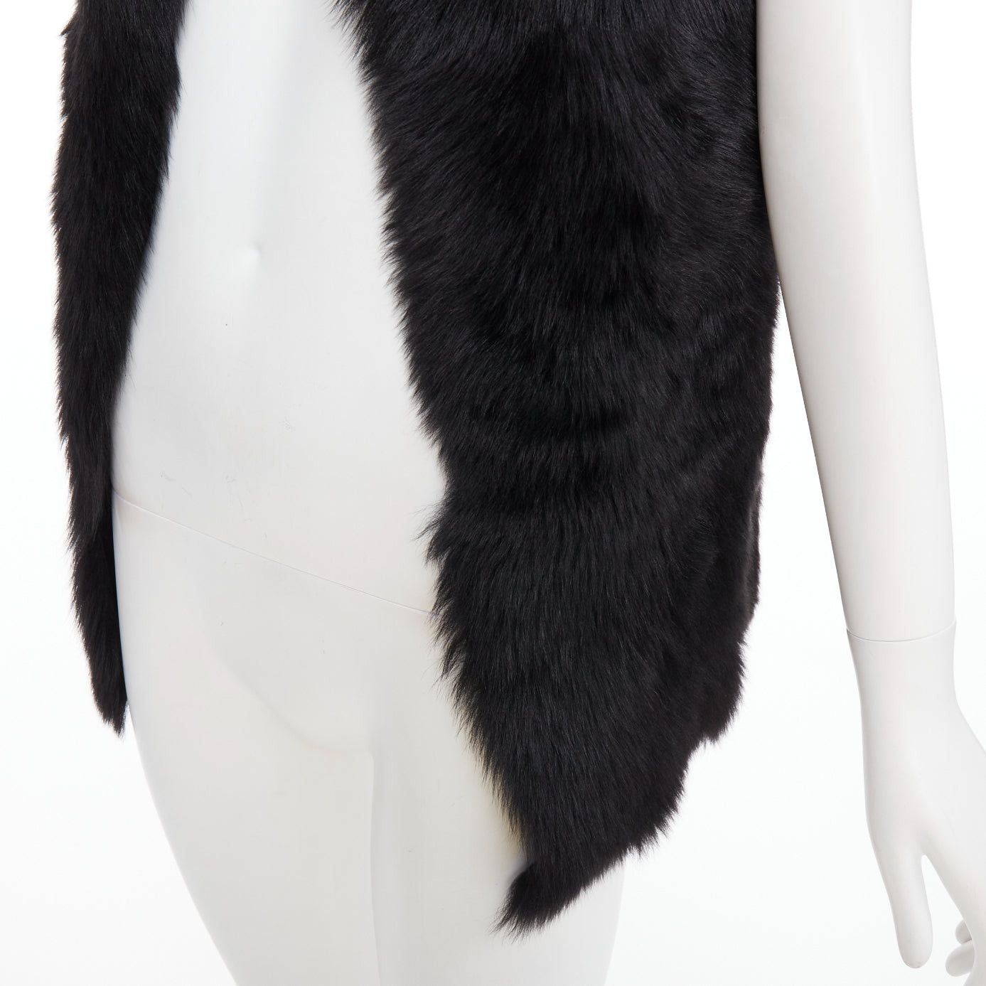 Whistles WHISTLES black 100% lamb leather fur high vest jacket XS Size S / US 4 / IT 40 - 7 Thumbnail