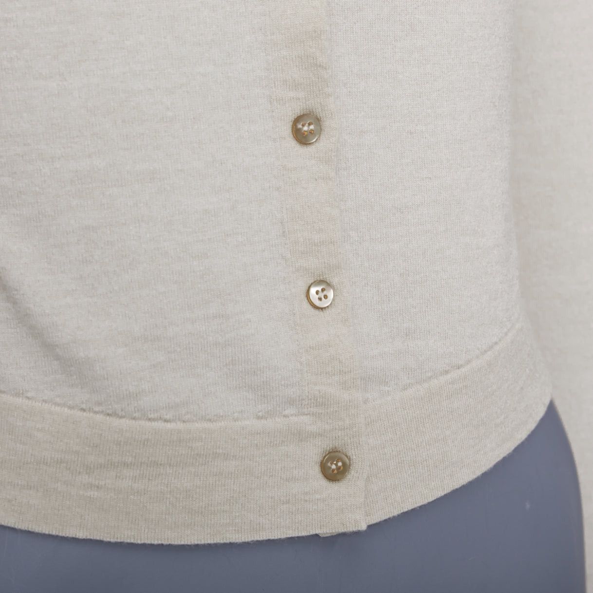 Alaia ALAIA beige virgin wool blend mini buttons classic cropped cardigan FR36 S Size S / US 4 / IT 40 - 8 Thumbnail