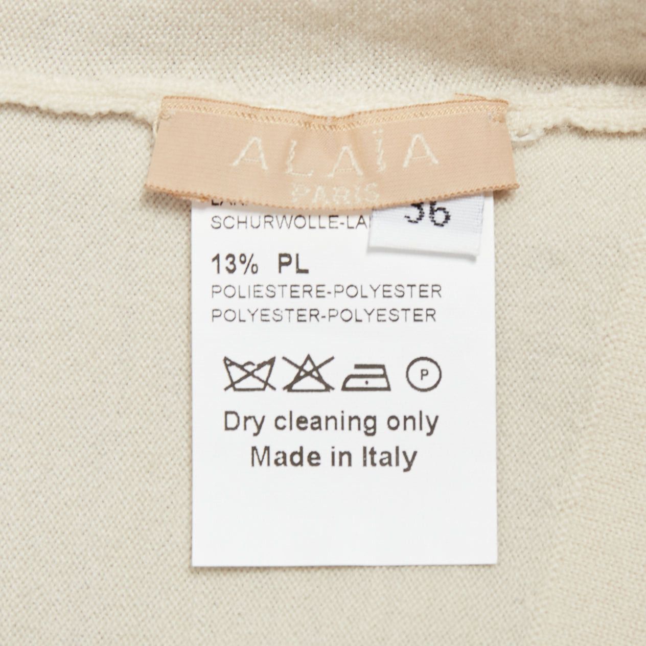 Alaia ALAIA beige virgin wool blend mini buttons classic cropped cardigan FR36 S Size S / US 4 / IT 40 - 9 Thumbnail