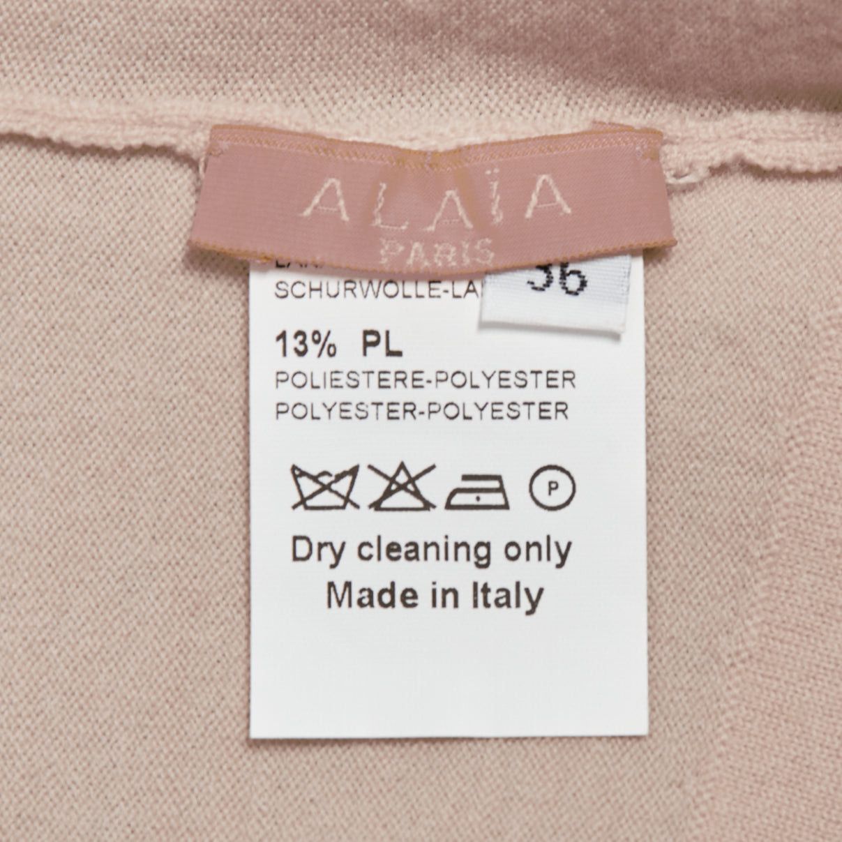 Alaia ALAIA blush beige virgin wool blend mini buttons classic cropped cardigan FR36 S Size S / US 4 / IT 40 - 9 Thumbnail