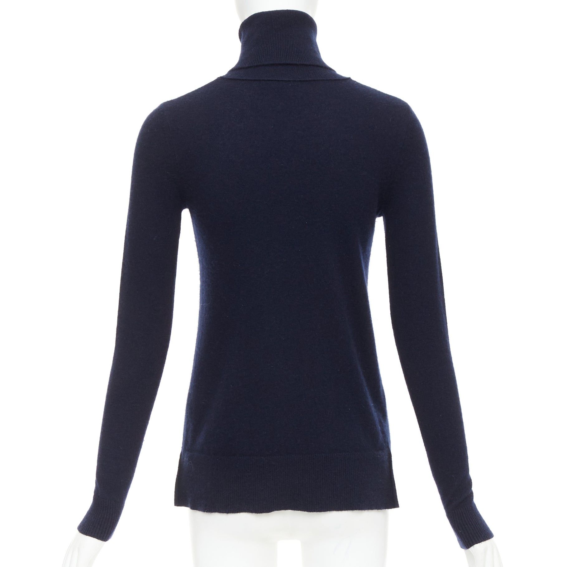 Vince VINCE 100% cashmere navy long sleeve minimal turtleneck sweater XXS Size XS / US 0-2 / IT 36-38 - 5 Thumbnail