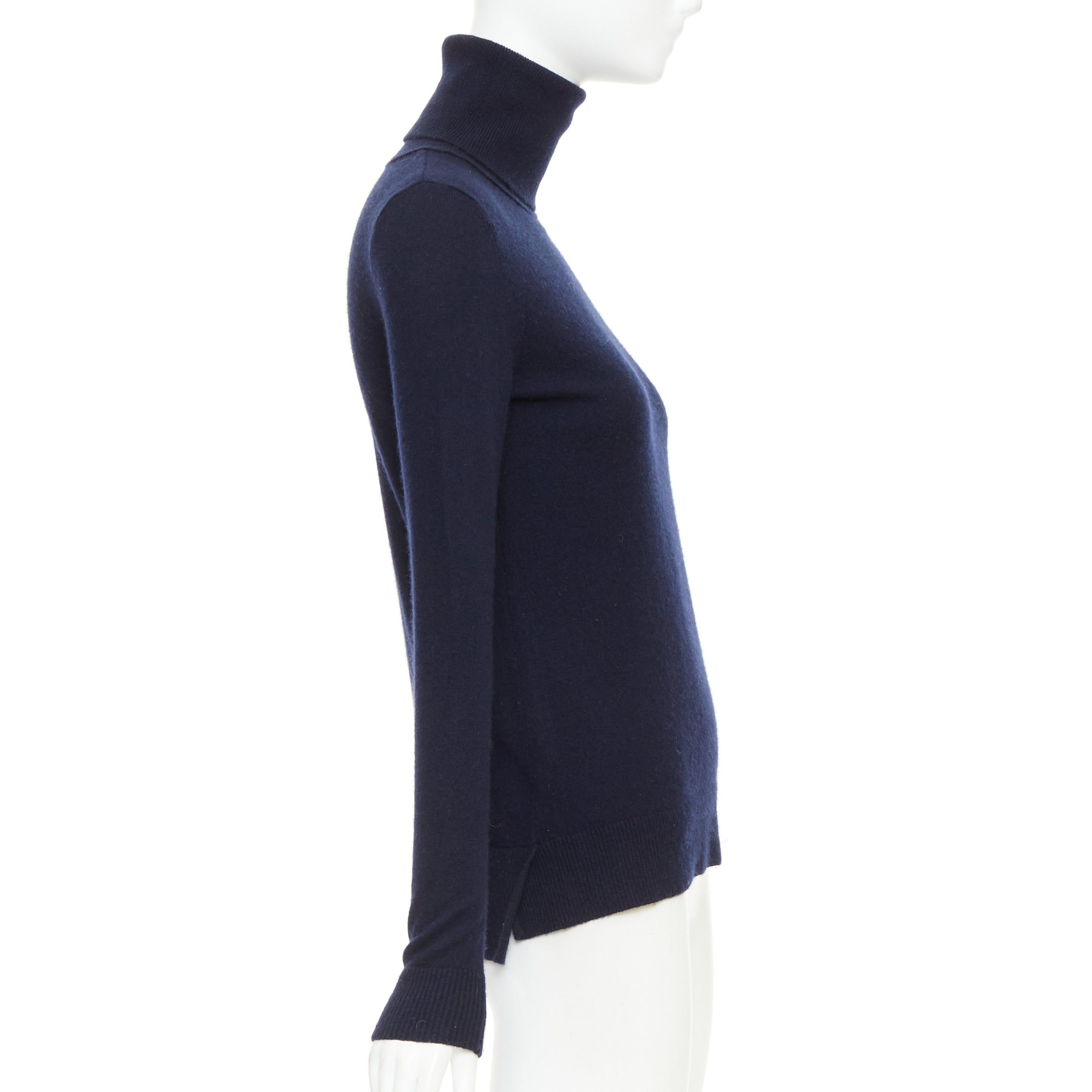Vince VINCE 100% cashmere navy long sleeve minimal turtleneck sweater XXS Size XS / US 0-2 / IT 36-38 - 4 Thumbnail