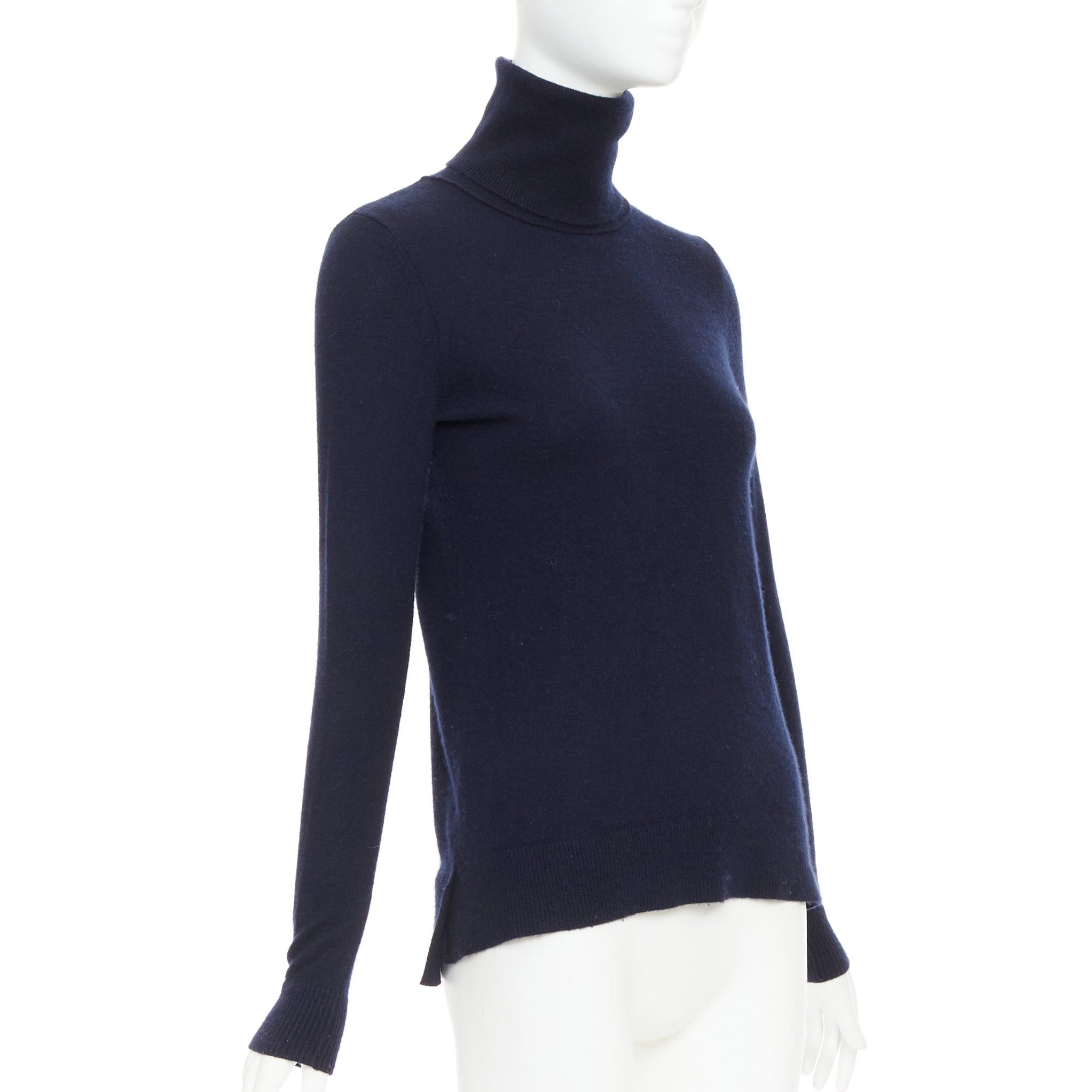 Vince VINCE 100% cashmere navy long sleeve minimal turtleneck sweater XXS Size XS / US 0-2 / IT 36-38 - 3 Thumbnail