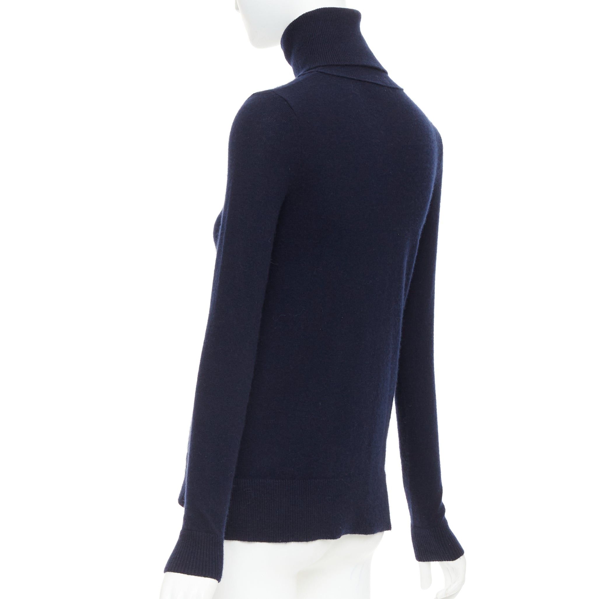 Vince VINCE 100% cashmere navy long sleeve minimal turtleneck sweater XXS Size XS / US 0-2 / IT 36-38 - 6 Thumbnail