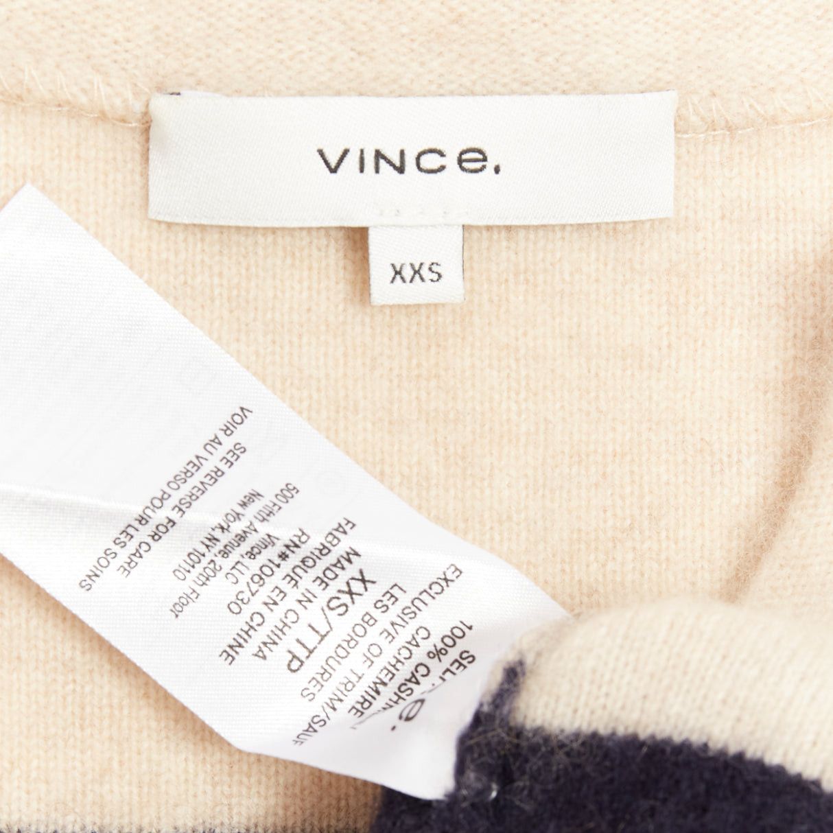 Vince VINCE 100% cashmere Breton nautical striped long sleeve boat neck sweater XXS Size XS / US 0-2 / IT 36-38 - 8 Thumbnail