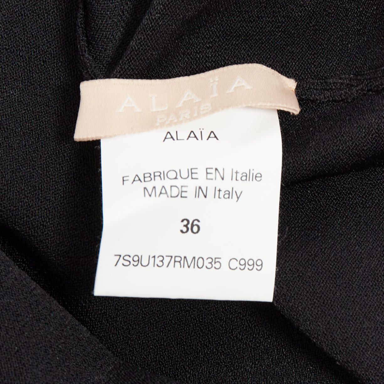 Alaia ALAIA black viscose blend V-neck bodysuit t-shirt leotard top FR36 S Size S / US 4 / IT 40 - 8 Thumbnail