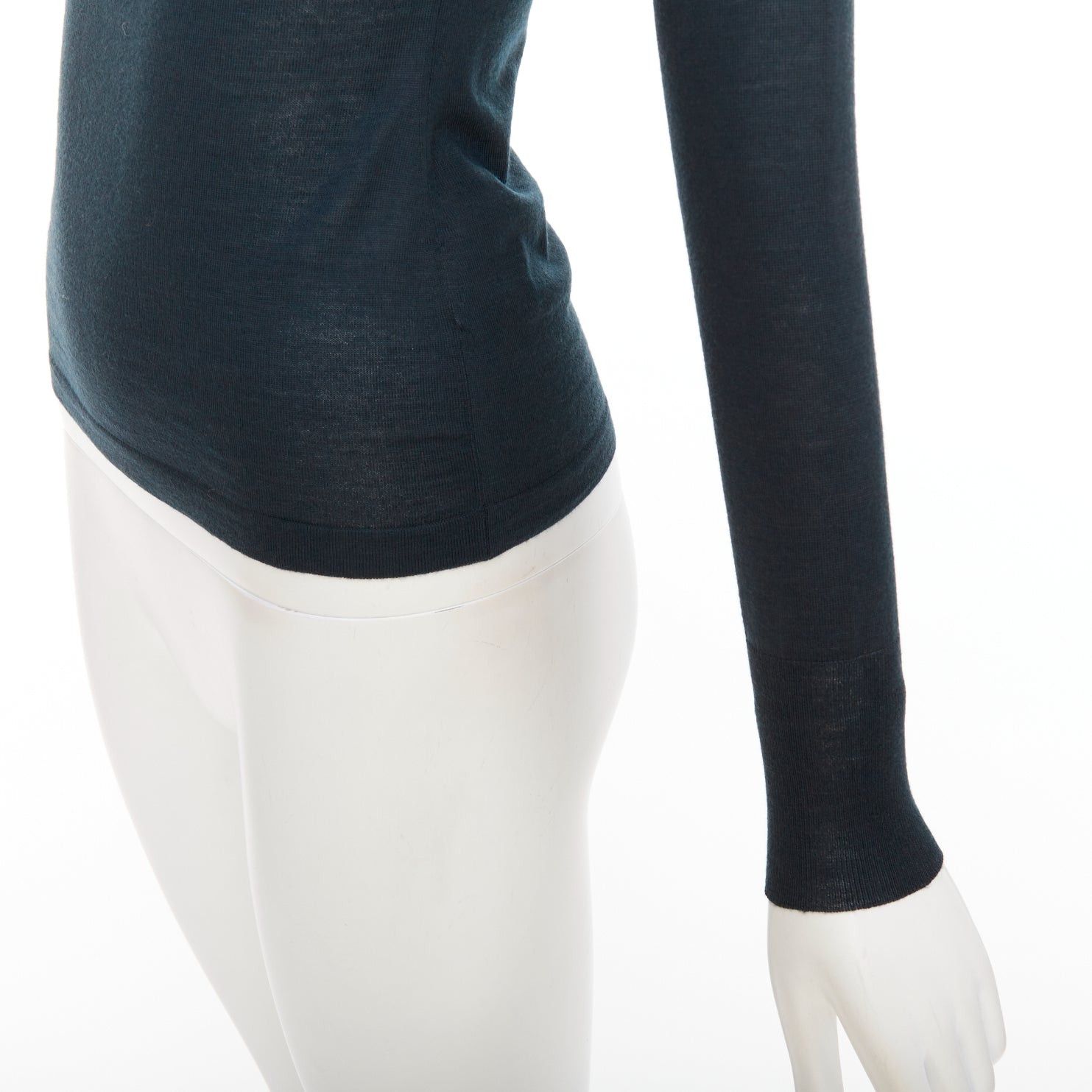 Alaia ALAIA forest green lightweight wool bateau neck pullover sweater FR36 S Size S / US 4 / IT 40 - 7 Thumbnail