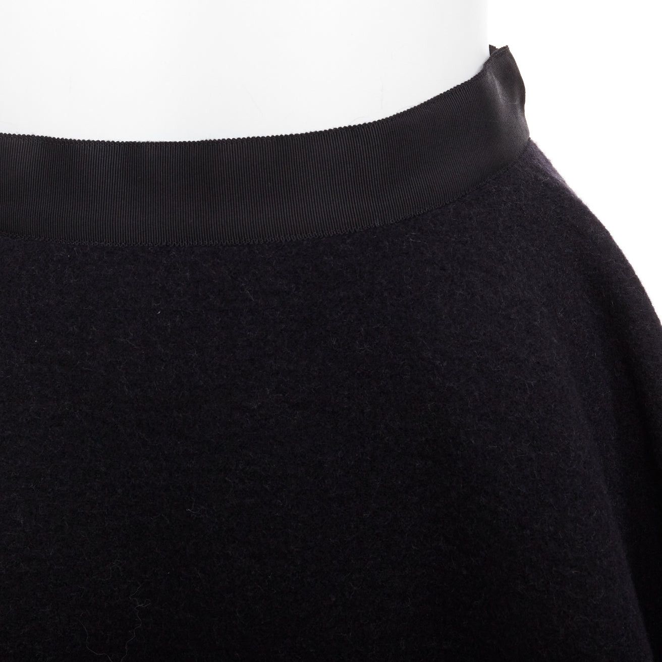 Lanvin LANVIN grey wool blend black waistband constructed bell shaped skirt FR34 XS Size 26" / US 2 / IT 38 - 7 Thumbnail