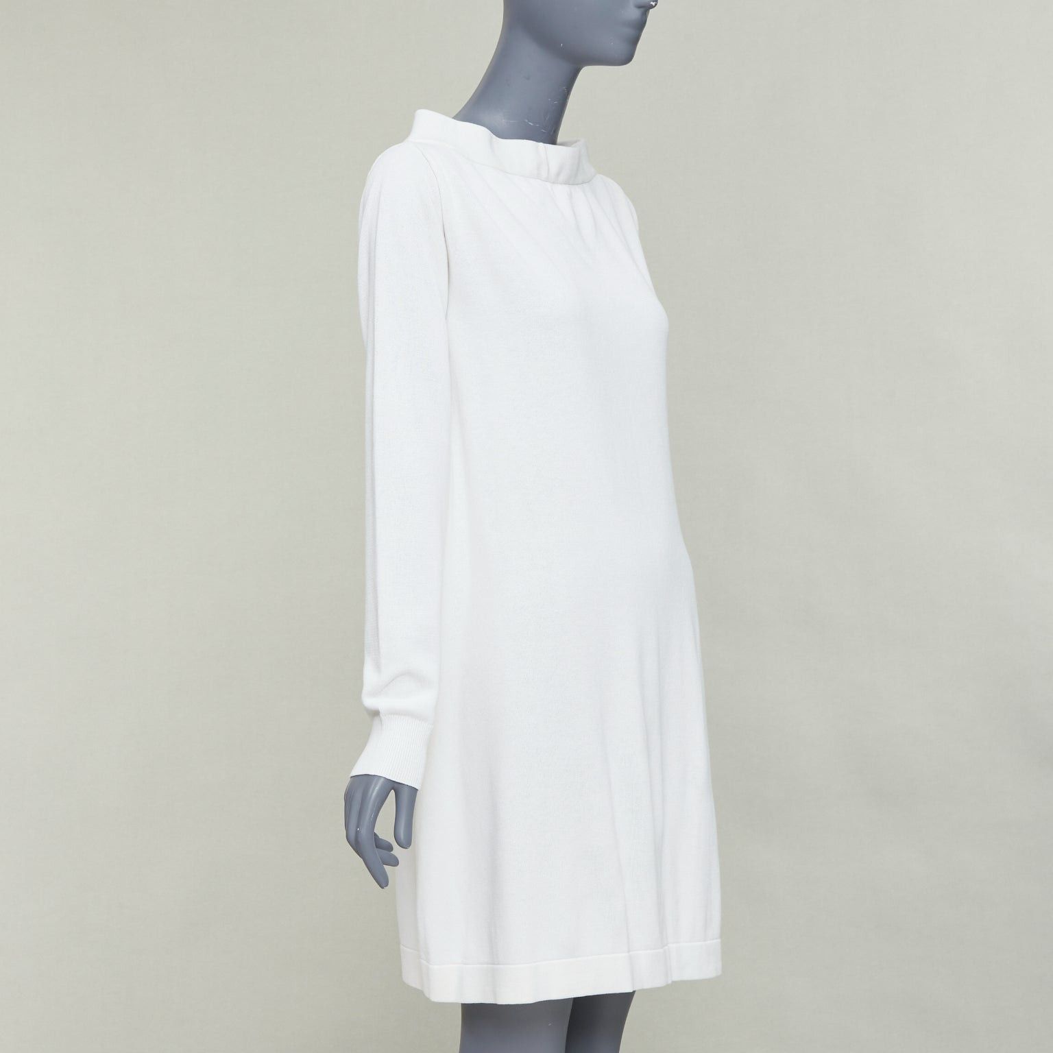 Joseph JOSEPH cream viscose blend hi bateau neck raglan sack dress FR34 XS Size 26" / US 2 / IT 38 - 3 Thumbnail