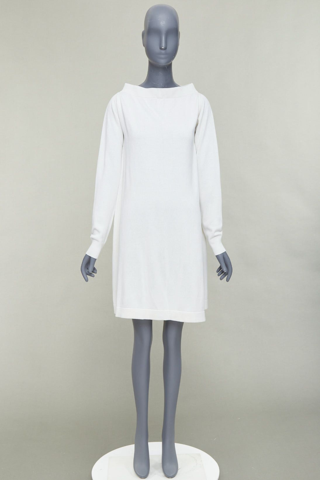 Joseph JOSEPH cream viscose blend hi bateau neck raglan sack dress FR34 XS Size 26" / US 2 / IT 38 - 9 Thumbnail
