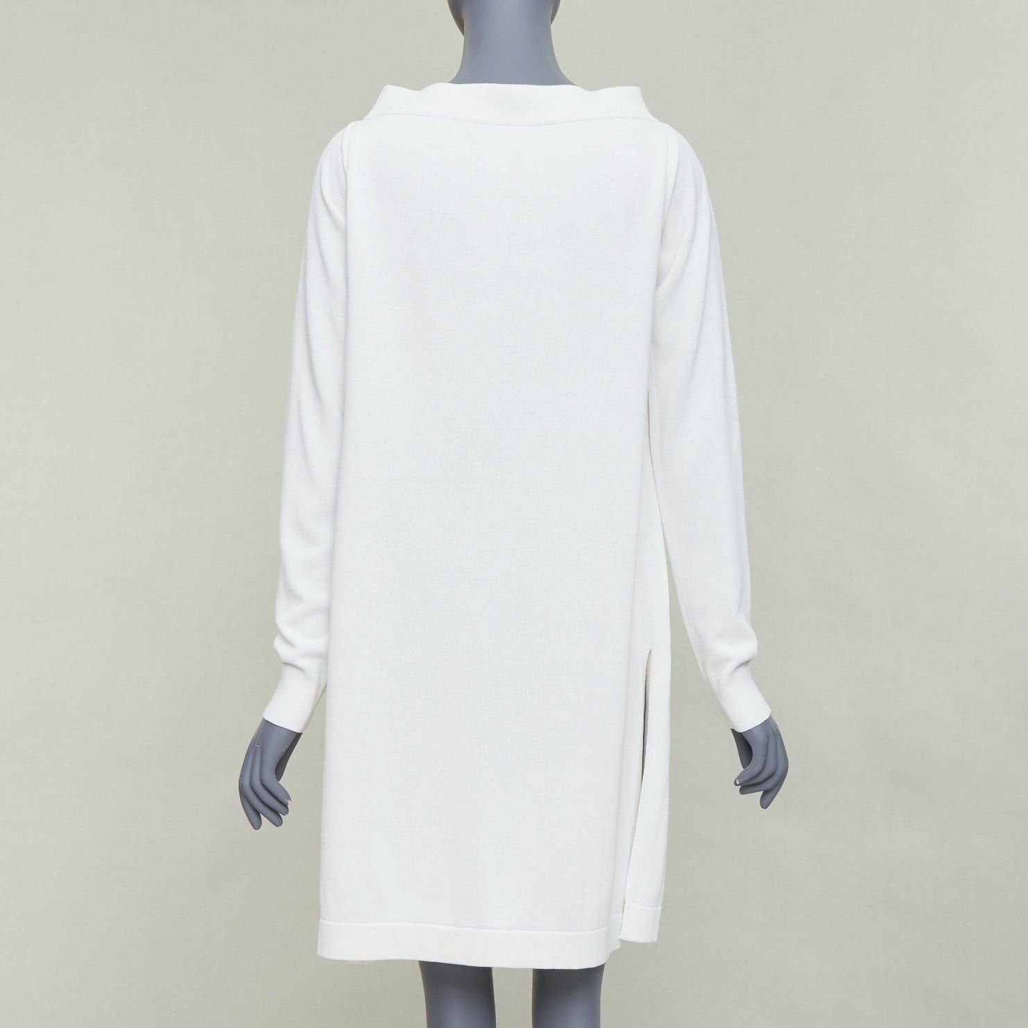 Joseph JOSEPH cream viscose blend hi bateau neck raglan sack dress FR34 XS Size 26" / US 2 / IT 38 - 5 Thumbnail