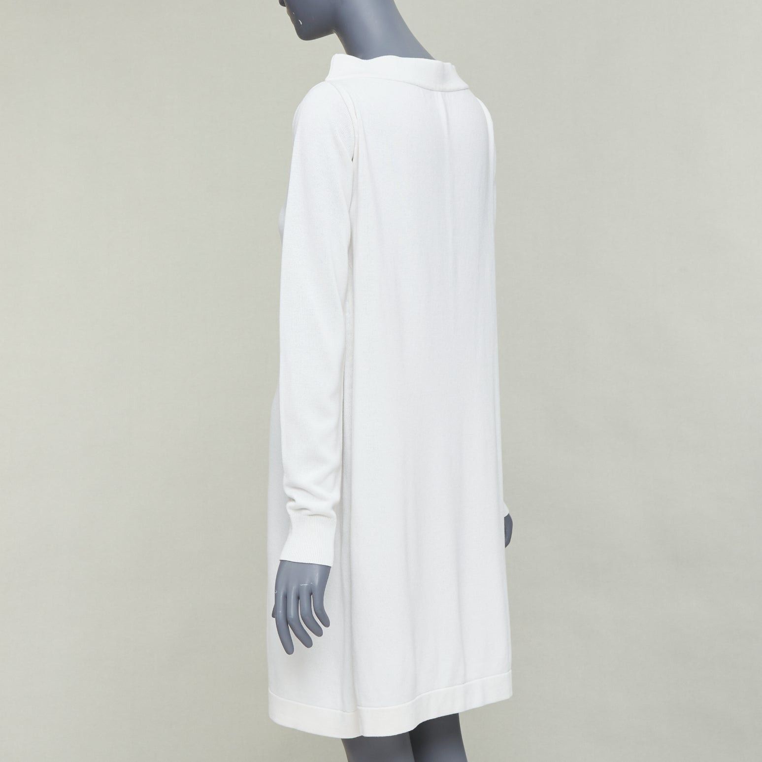Joseph JOSEPH cream viscose blend hi bateau neck raglan sack dress FR34 XS Size 26" / US 2 / IT 38 - 6 Thumbnail