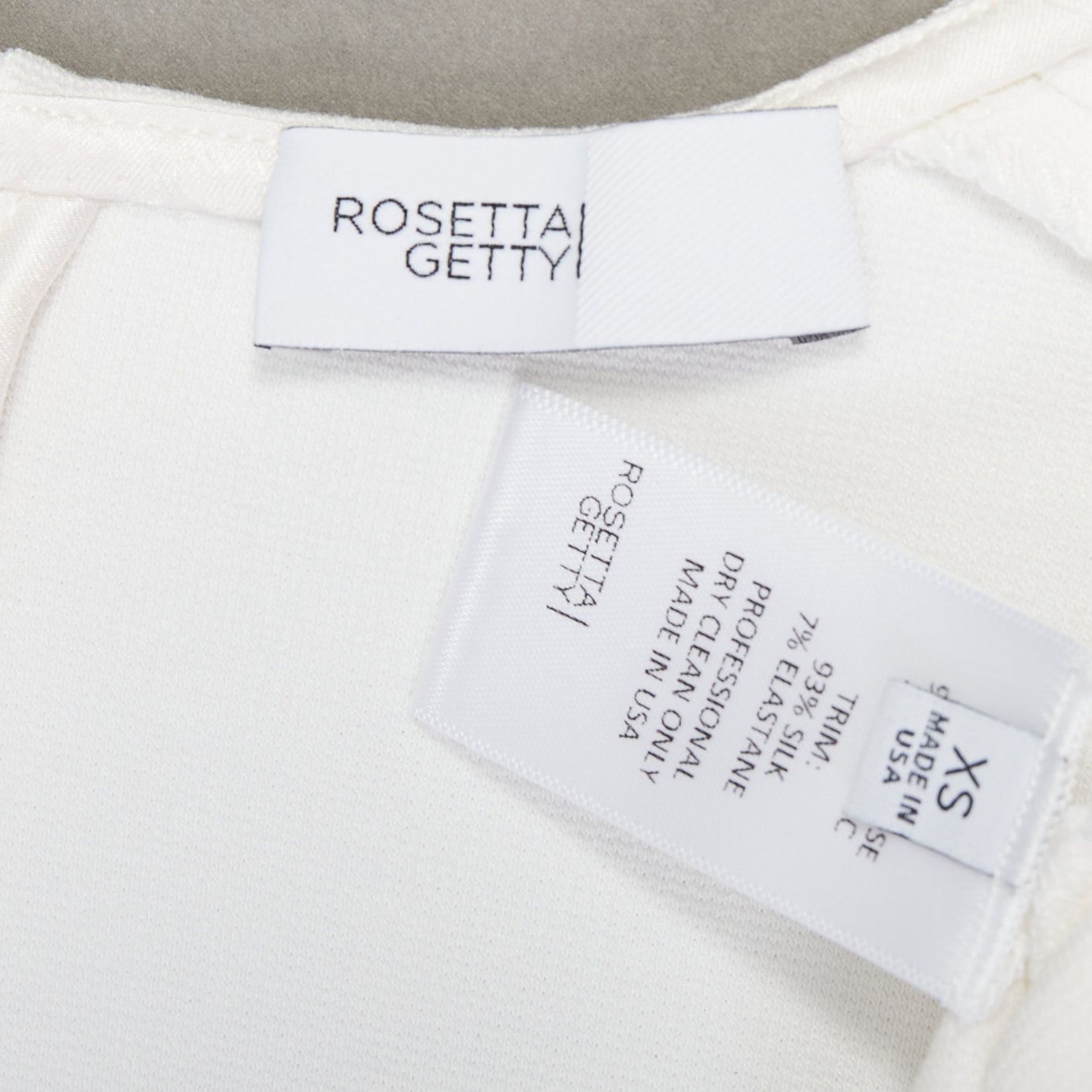 Rosetta Getty ROSETTA GETTY cream silk trim peplum cascade high low top top XS Size XS / US 0-2 / IT 36-38 - 8 Thumbnail