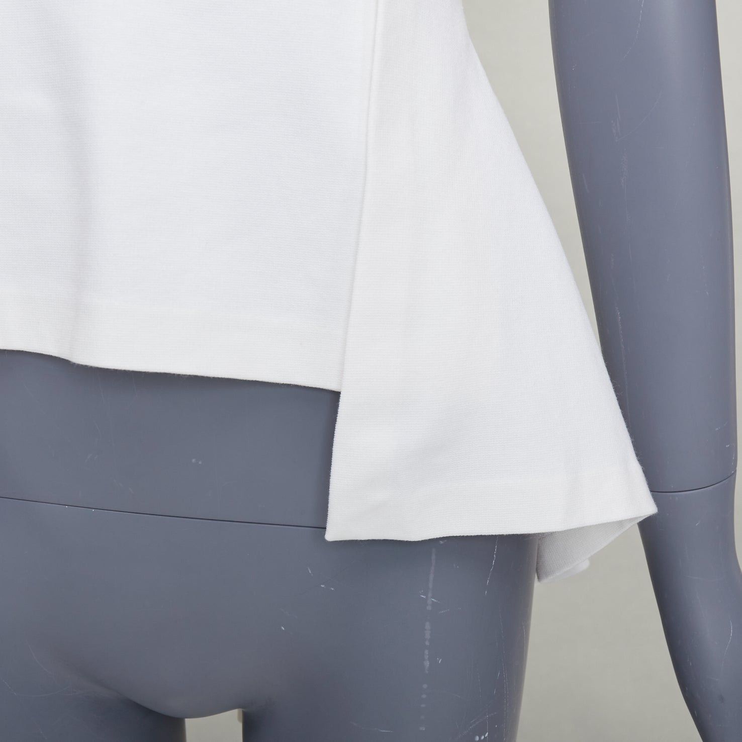 Rosetta Getty ROSETTA GETTY cream silk trim peplum cascade high low top top XS Size XS / US 0-2 / IT 36-38 - 2 Thumbnail
