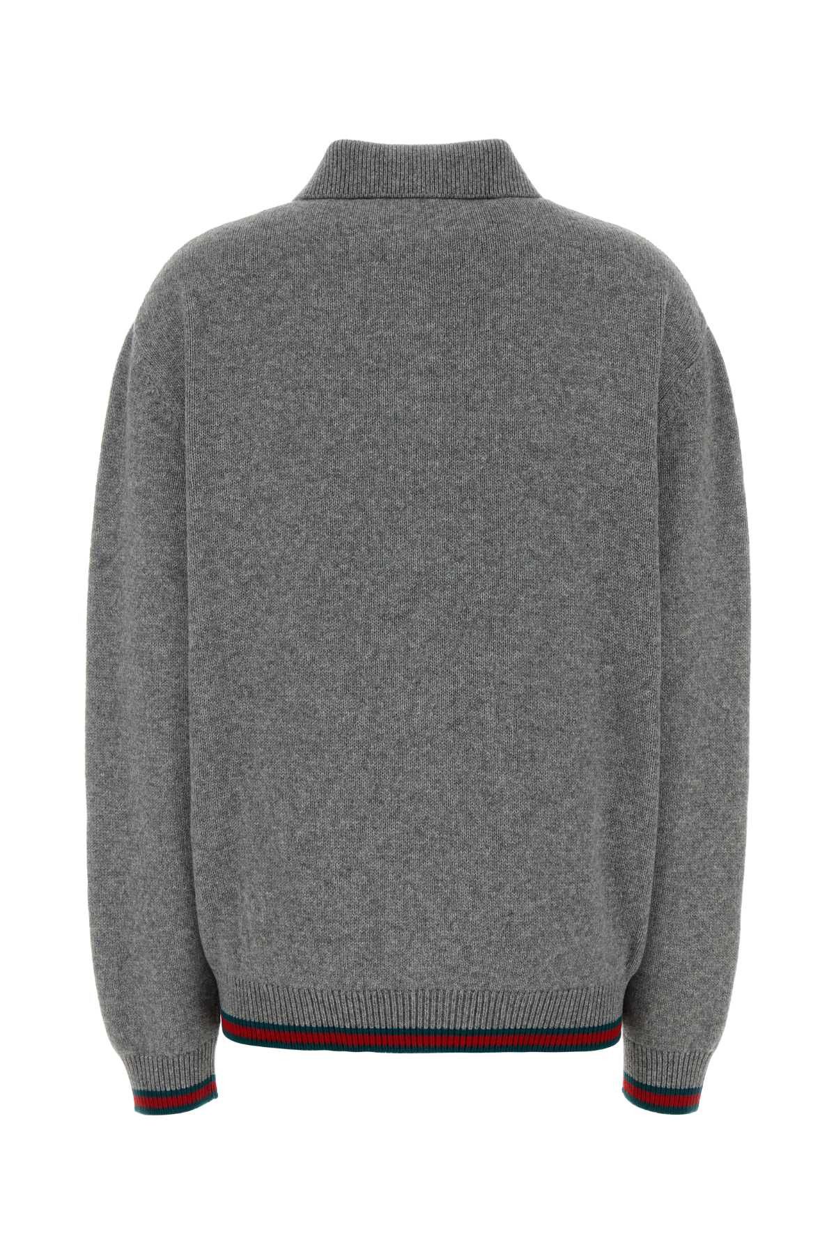 Gucci Grey Wool Blend Oversize Cardigan Size S / US 4 / IT 40 - 2 Thumbnail