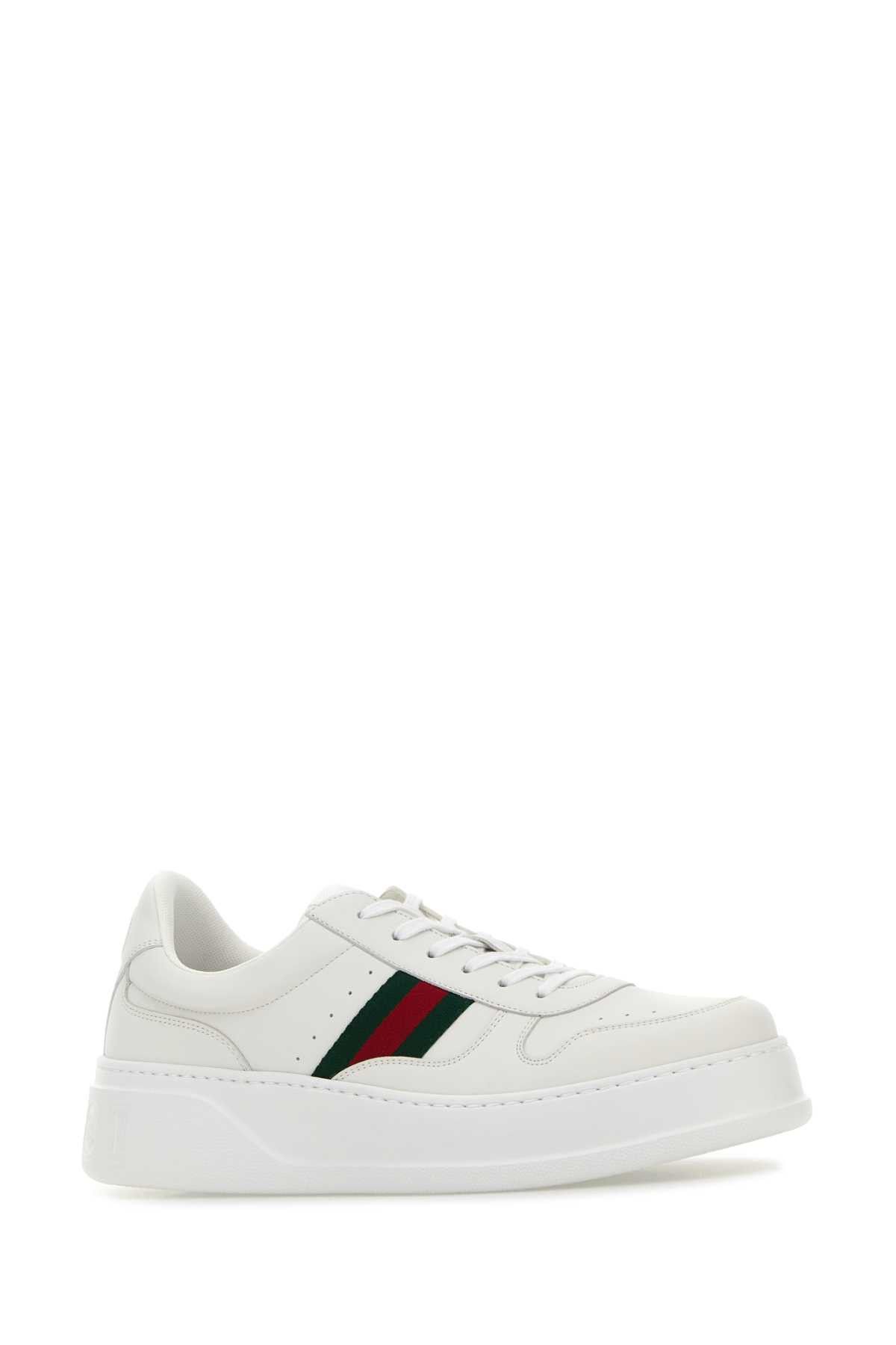 Gucci White Leather Sneakers Size US 11 / EU 44 - 2 Thumbnail