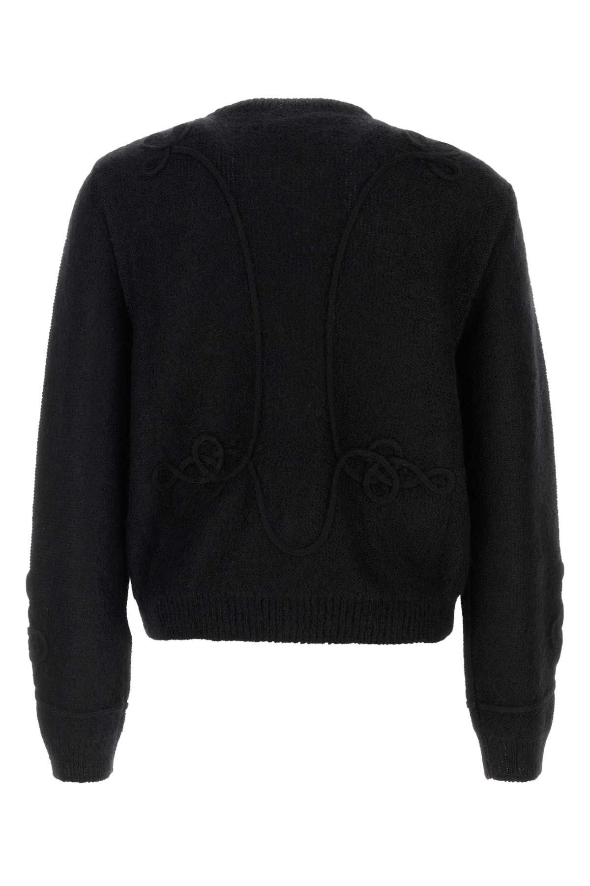 Alexander McQueen Black Viscose Blend Cardigan Size US L / EU 52-54 / 3 - 2 Thumbnail