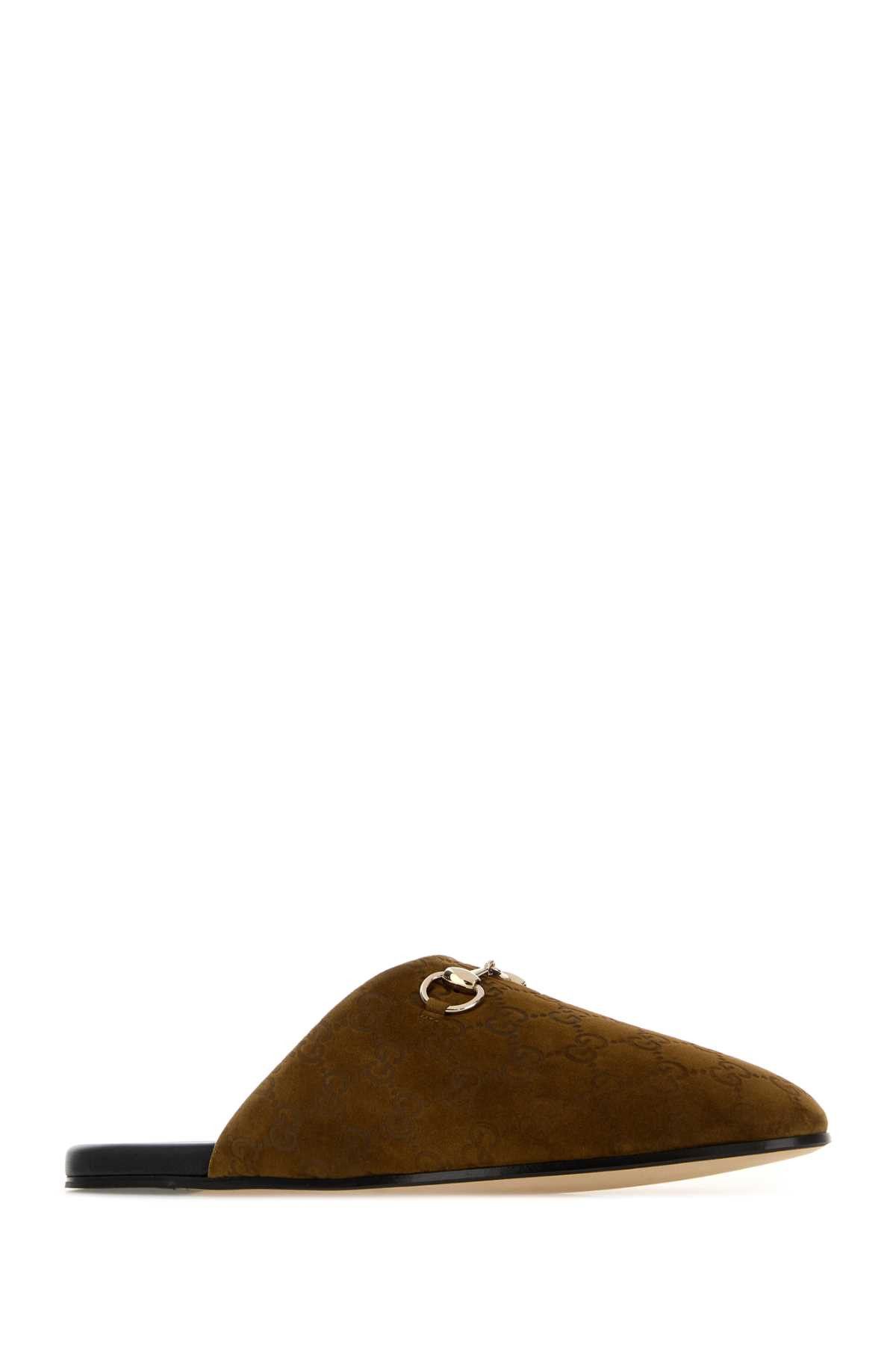 Gucci Camel Suede Slippers Size US 10.5 / EU 43-44 - 2 Thumbnail