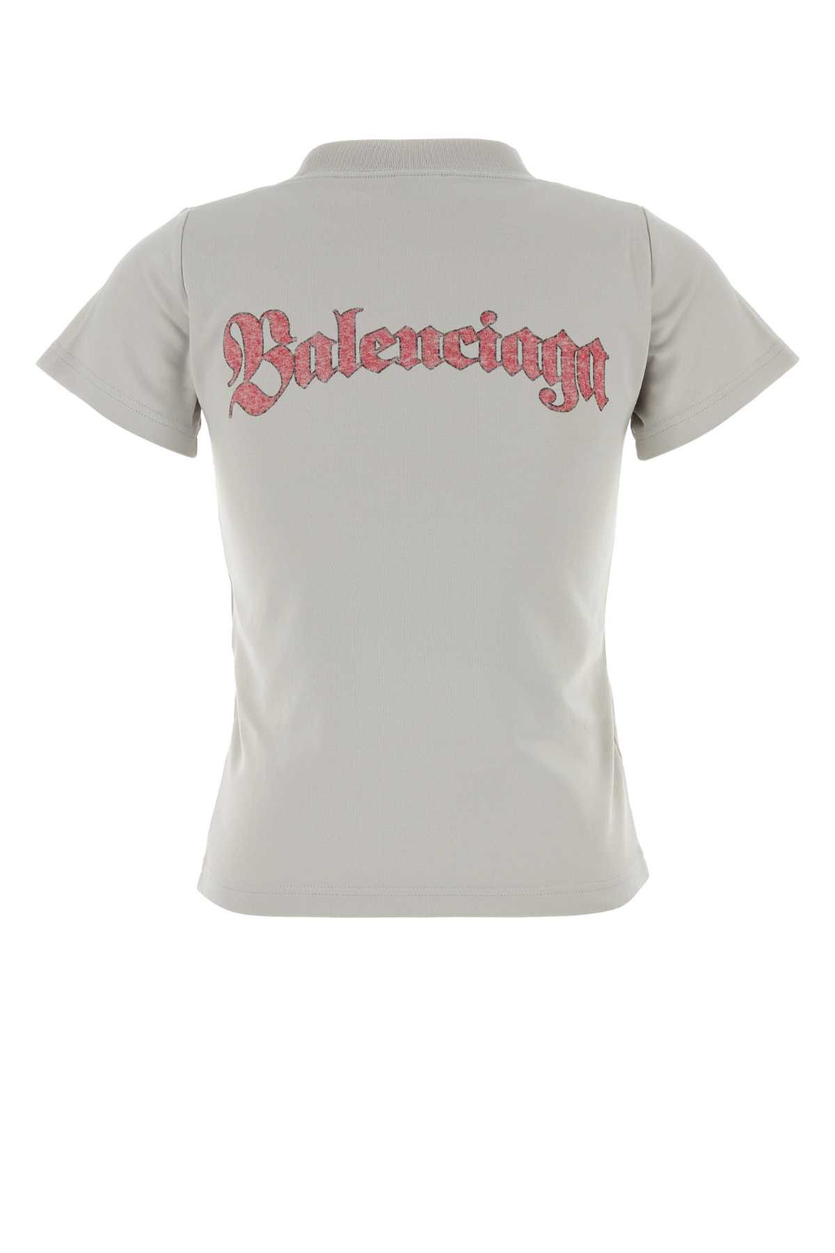 Balenciaga Light Grey Cotton T-Shirt Size L / US 10 / IT 46 - 2 Thumbnail