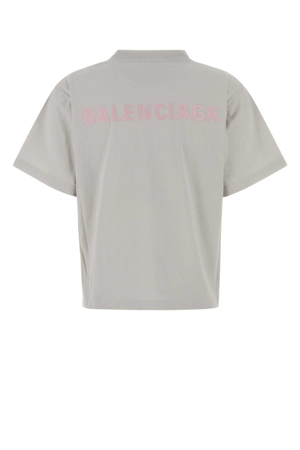Balenciaga Light Grey Cotton T-Shirt Size M / US 6-8 / IT 42-44 - 2 Thumbnail