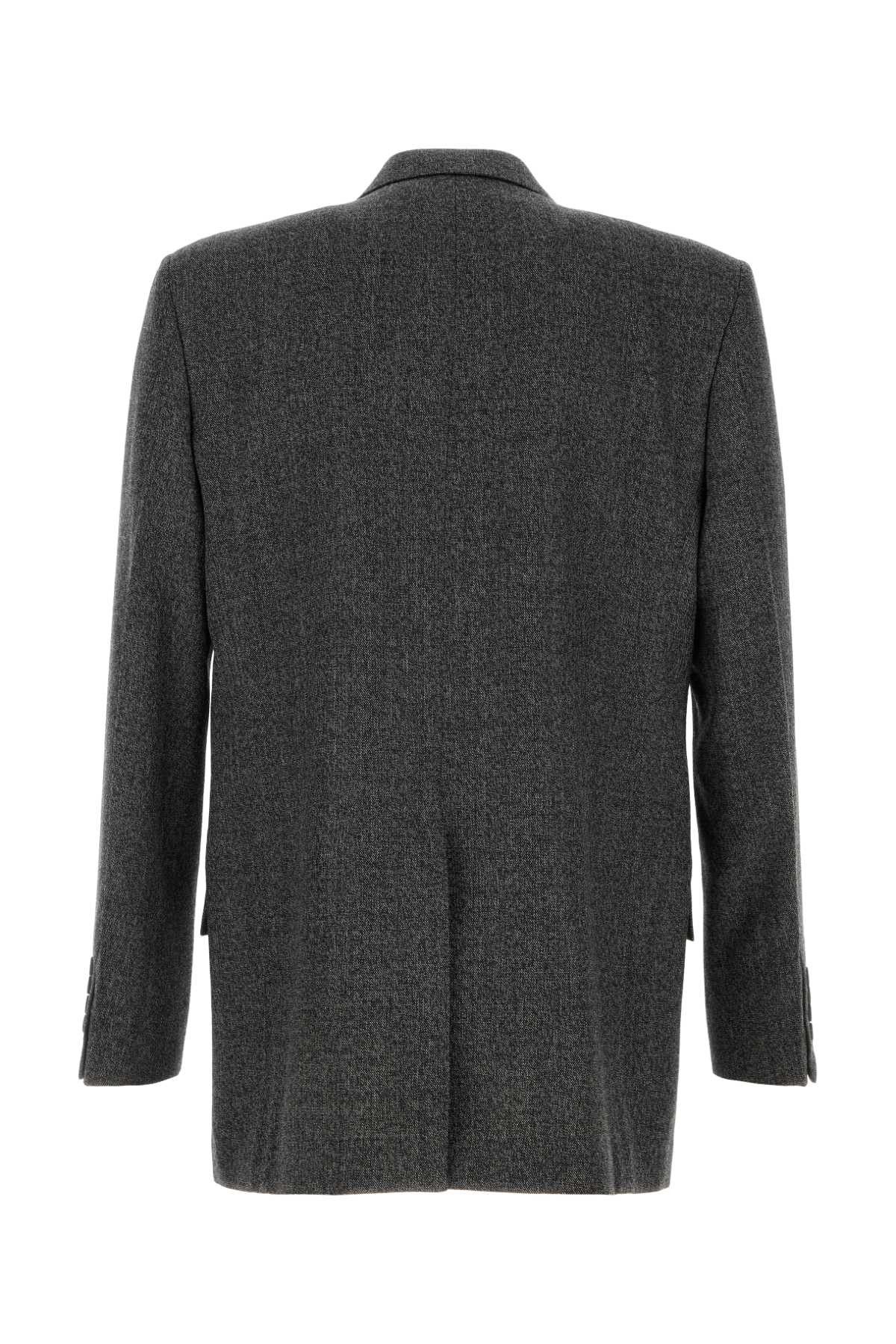 Gucci Melange Charcoal Wool Blazer Size US XXL / EU 58 / 5 - 2 Thumbnail