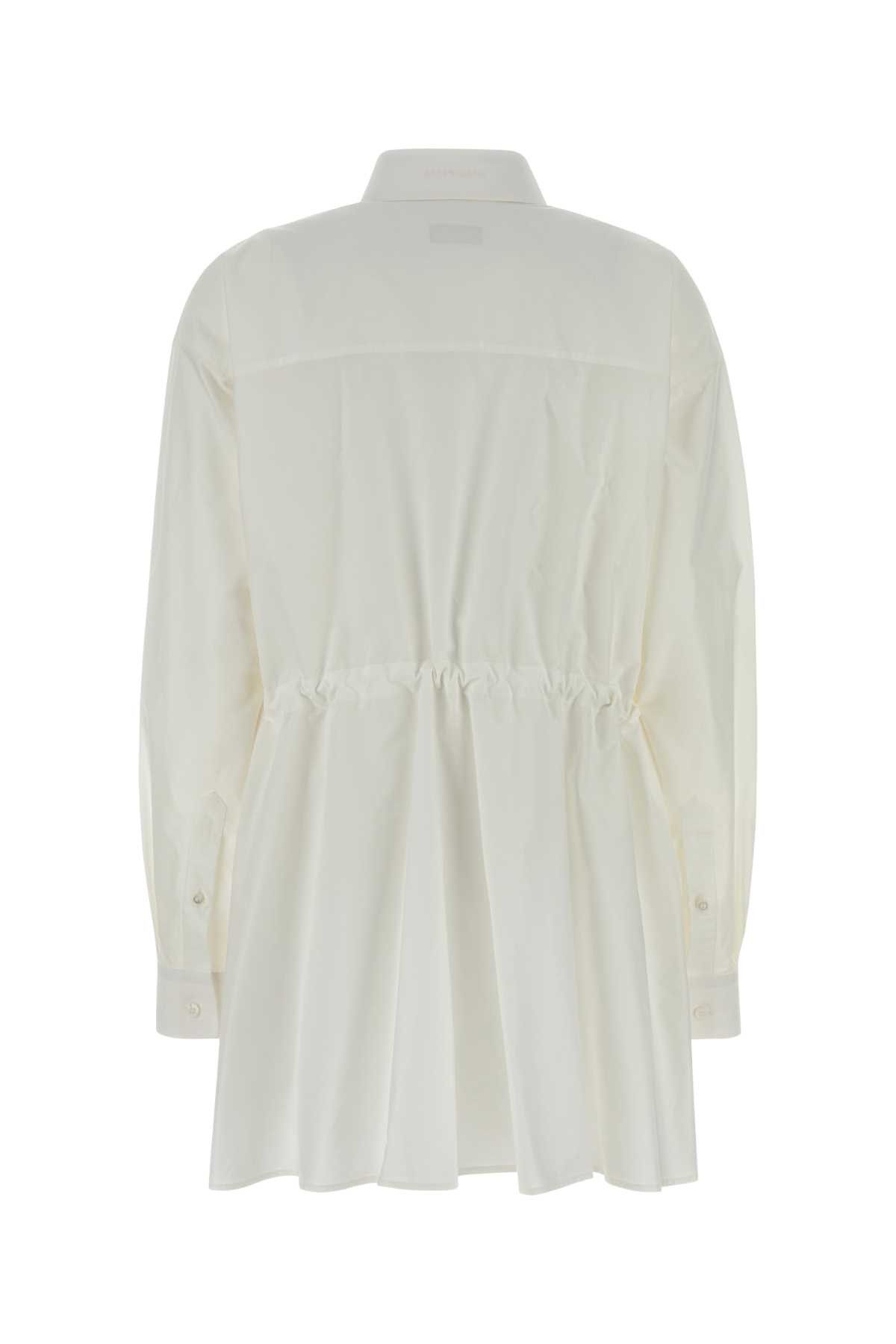 Balenciaga White Poplin Shirt Dress Size S / US 4 / IT 40 - 2 Thumbnail