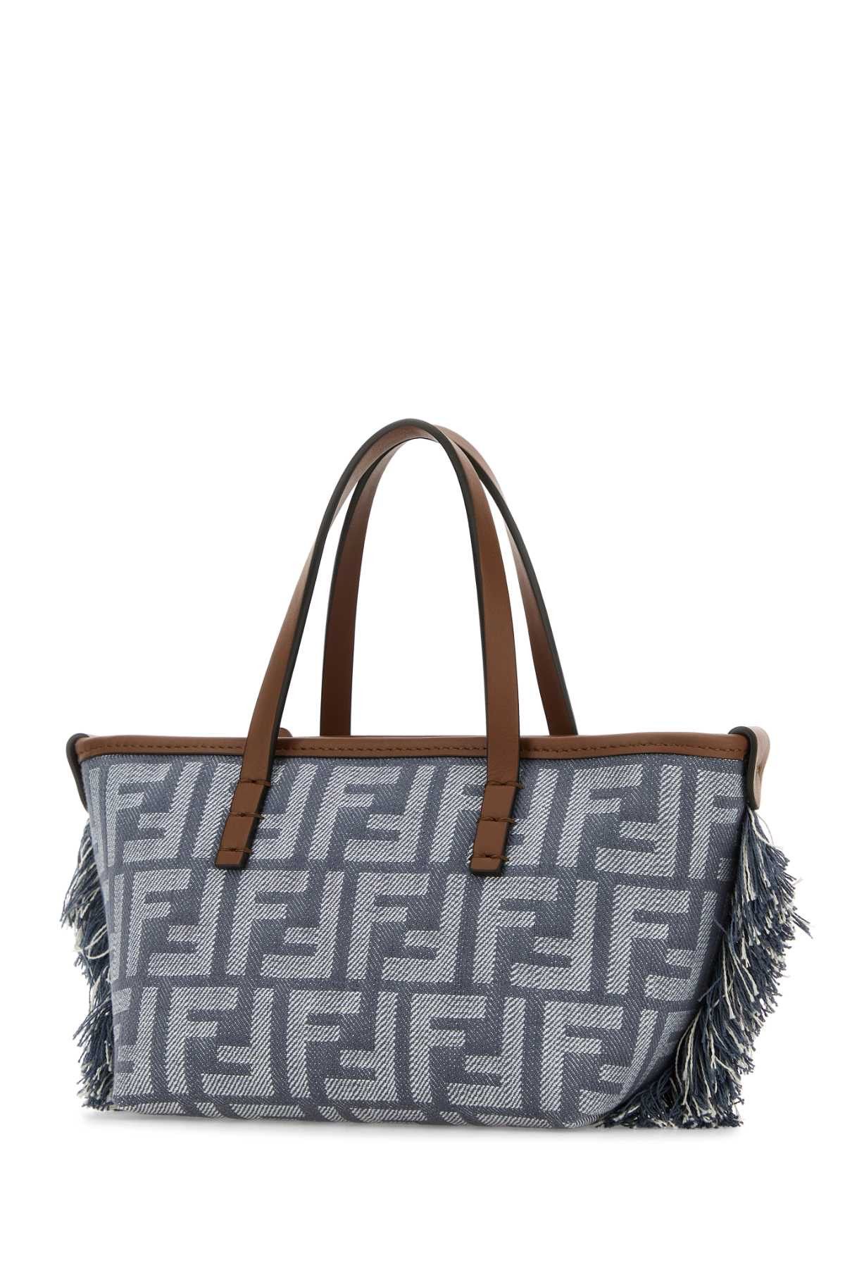 Fendi Embroidered Denim Mini Roll Handbag Size ONE SIZE - 2 Thumbnail