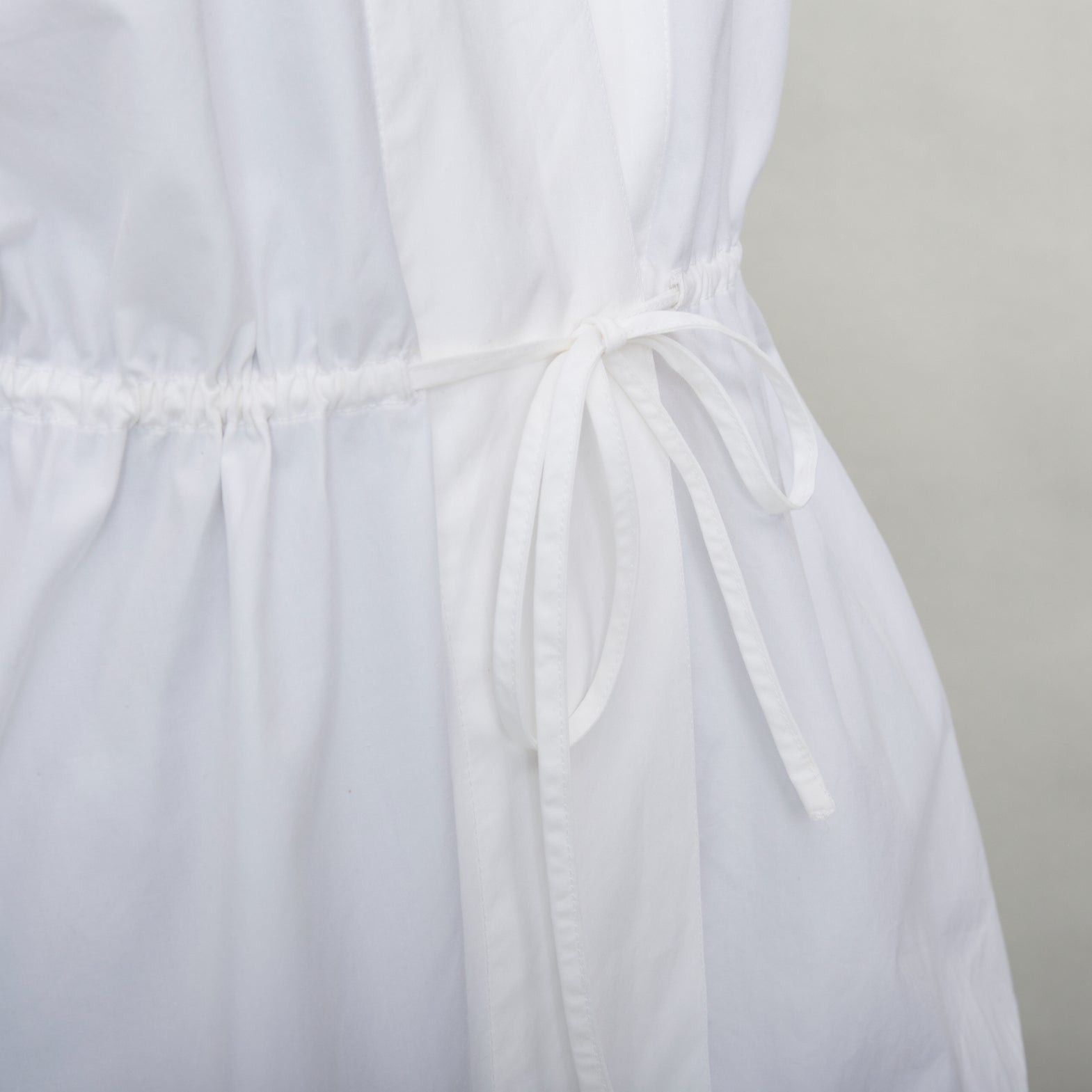 Alaia ALAIA off white cotton drawstring tie waist halter shirt top FR36 S Size S / US 4 / IT 40 - 2 Thumbnail