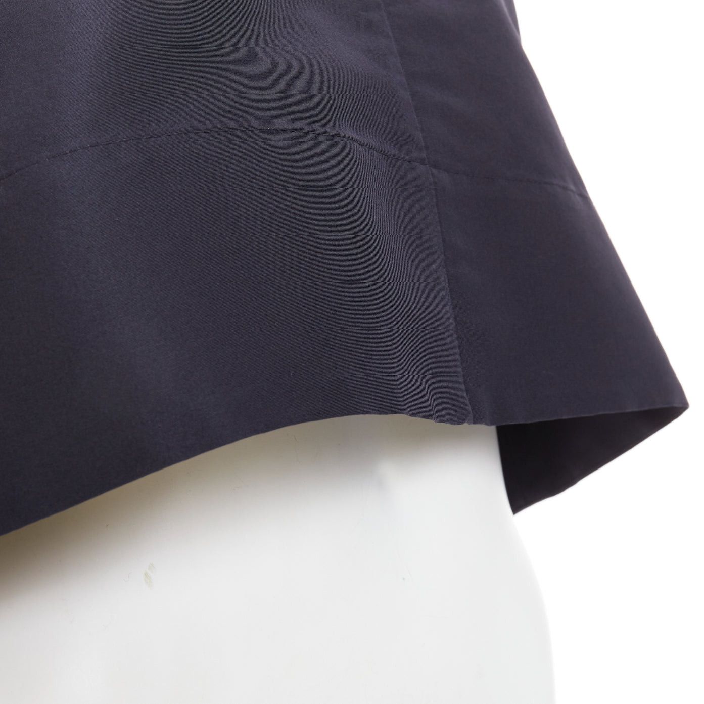Tibi TIBI navy silk faille silver buckle strap back V neck crop top US0 XS Size XS / US 0-2 / IT 36-38 - 7 Thumbnail