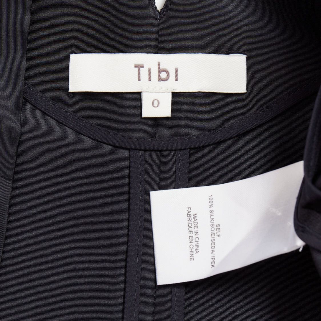 Tibi TIBI navy silk faille silver buckle strap back V neck crop top US0 XS Size XS / US 0-2 / IT 36-38 - 8 Thumbnail