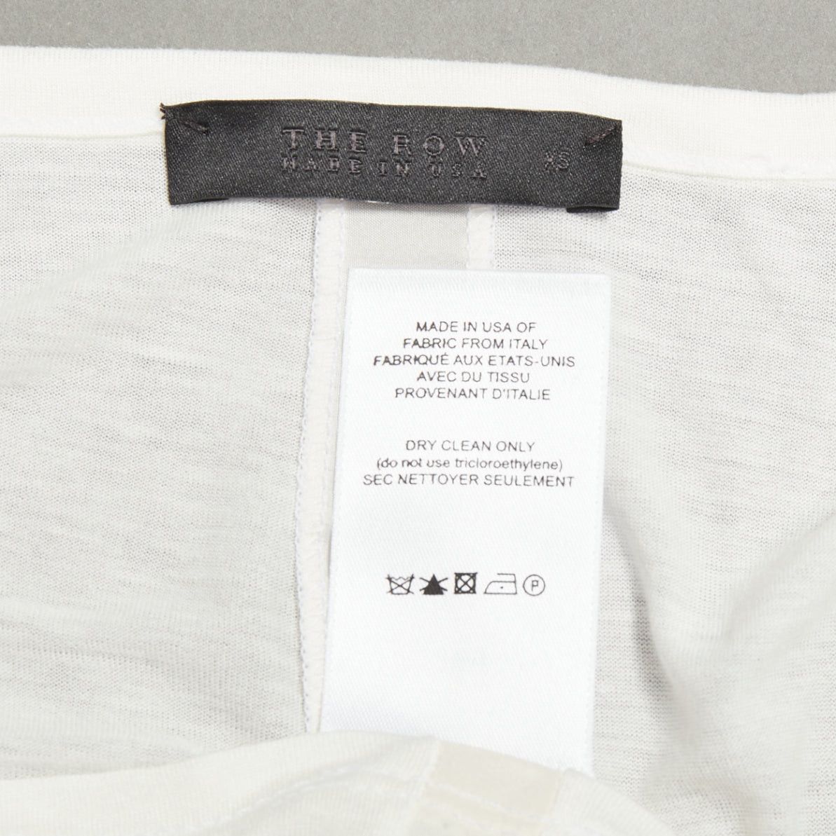 The Row THE ROW cream viscose silk trim scoop neck soft relaxed tshirt XS Size S / US 4 / IT 40 - 8 Thumbnail
