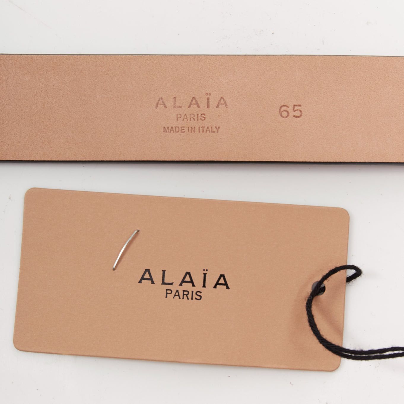 Alaia ALAIA black suede leather silver mini dome studded buckled belt 65cm Size ONE SIZE - 8 Thumbnail
