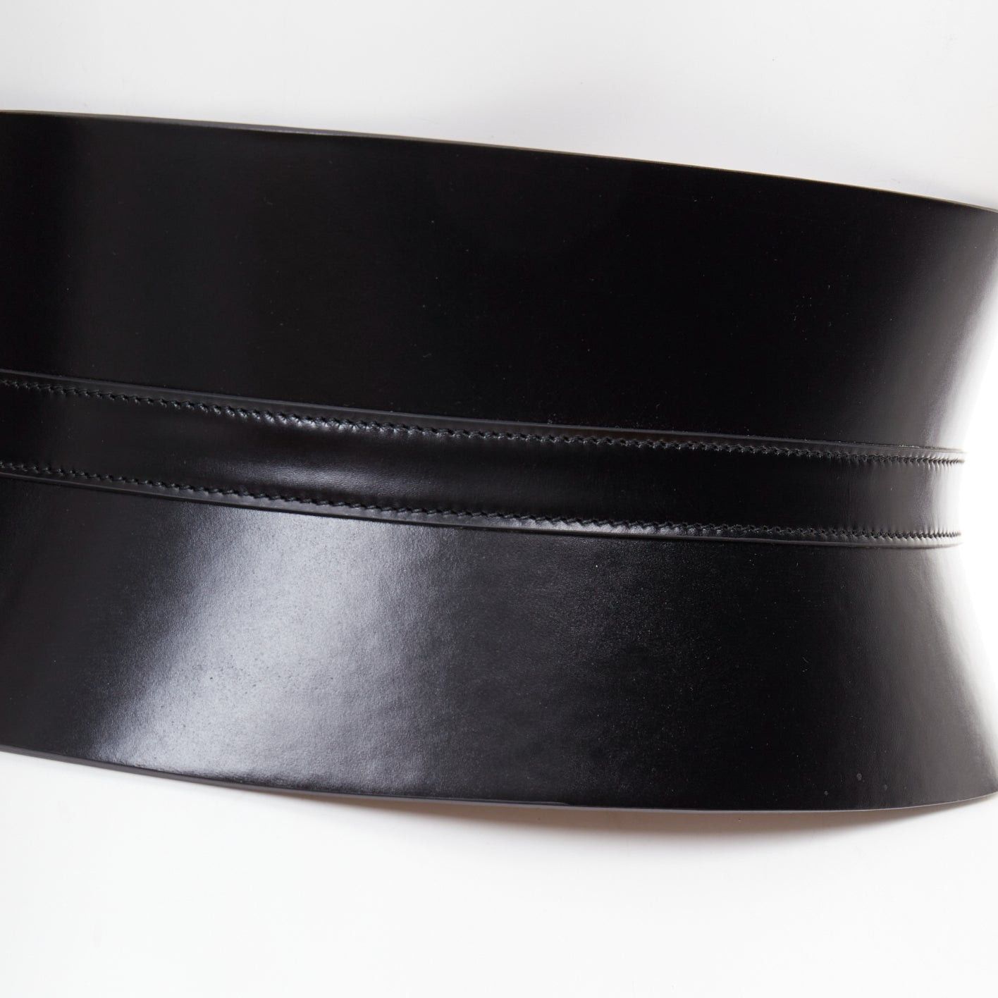 Alaia ALAIA black leather slim closure wide statement corset cinch belt 65cm Size ONE SIZE - 6 Thumbnail