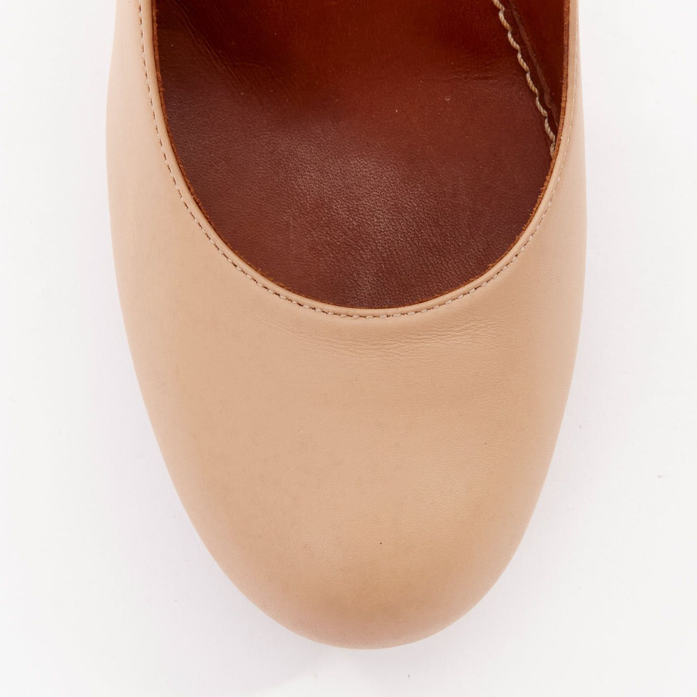Lanvin LANVIN 2010 Runway nude leather gold chunky chain wooden platform pumps EU36.5 Size US 6.5 / IT 36.5 - 6 Thumbnail