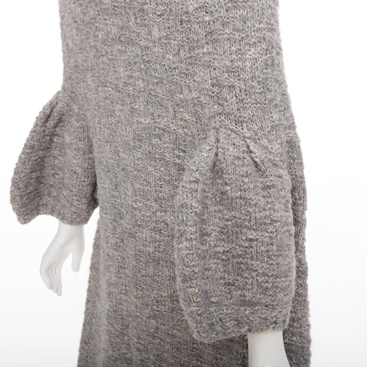 Stella McCartney STELLA MCCARTNEY 2009 grey alpaca flax blend chunky knit hooded cardigan IT36 XXS Size XS / US 0-2 / IT 36-38 - 2 Thumbnail