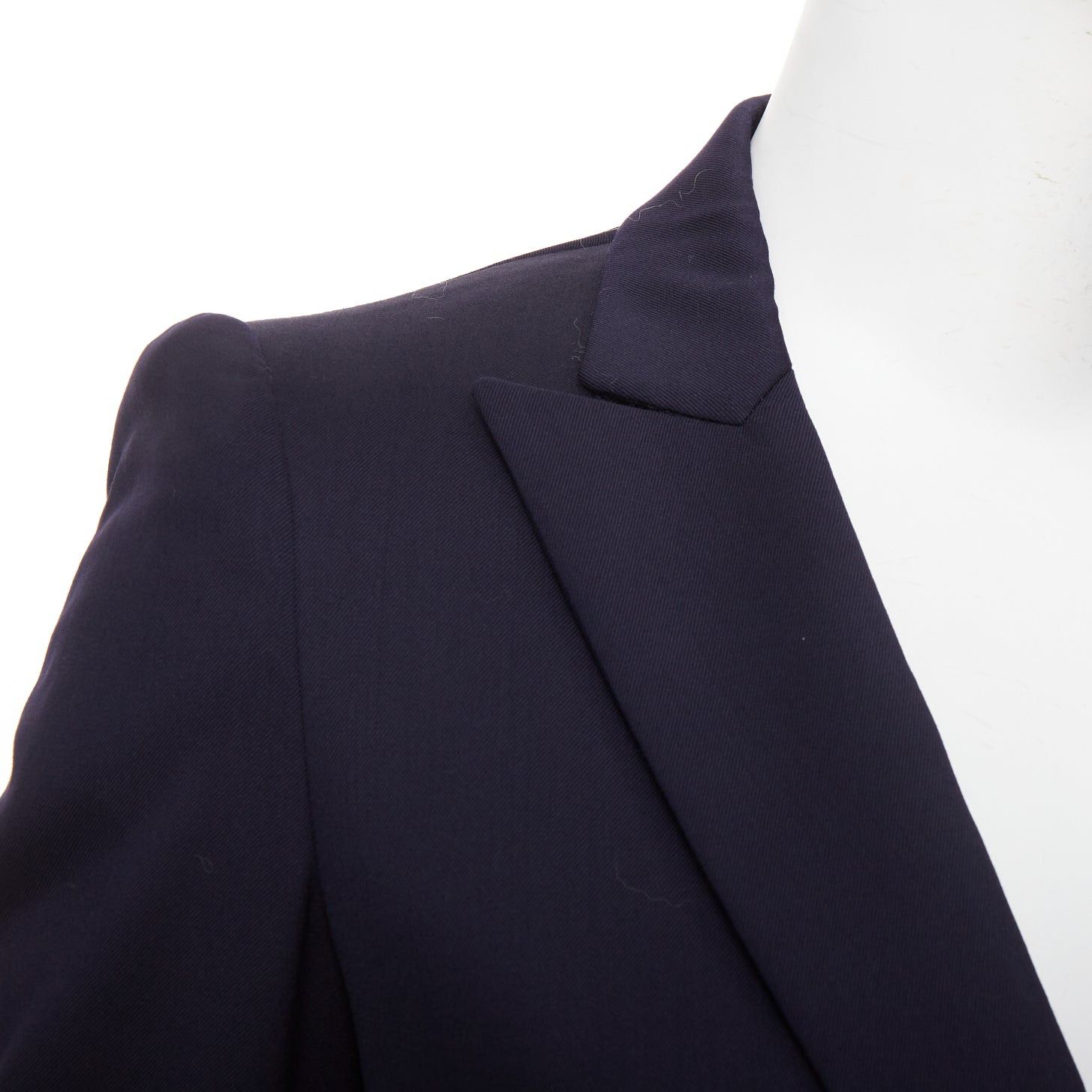 Stella McCartney STELLA MCCARTNEY navy wool flap pocket single breasted blazer IT34 XXS Size XXS / US 00 / IT 34 - 8 Thumbnail