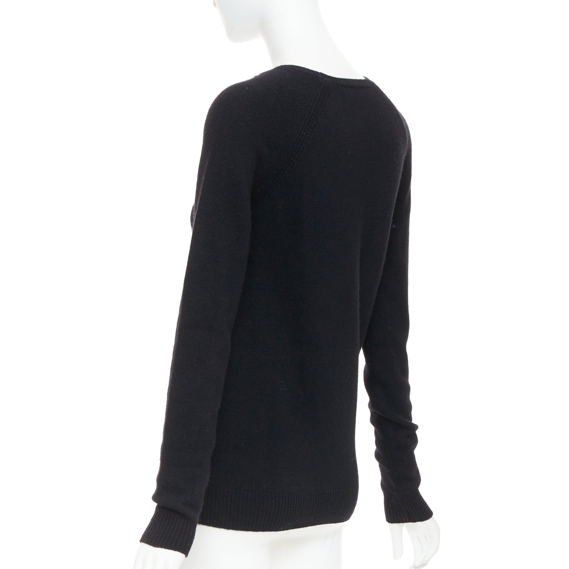 Stella McCartney STELLA MCCARTNEY black virgin wool cashmere raglan sweater IT34 XXS Size XXS / US 00 / IT 34 - 6 Thumbnail