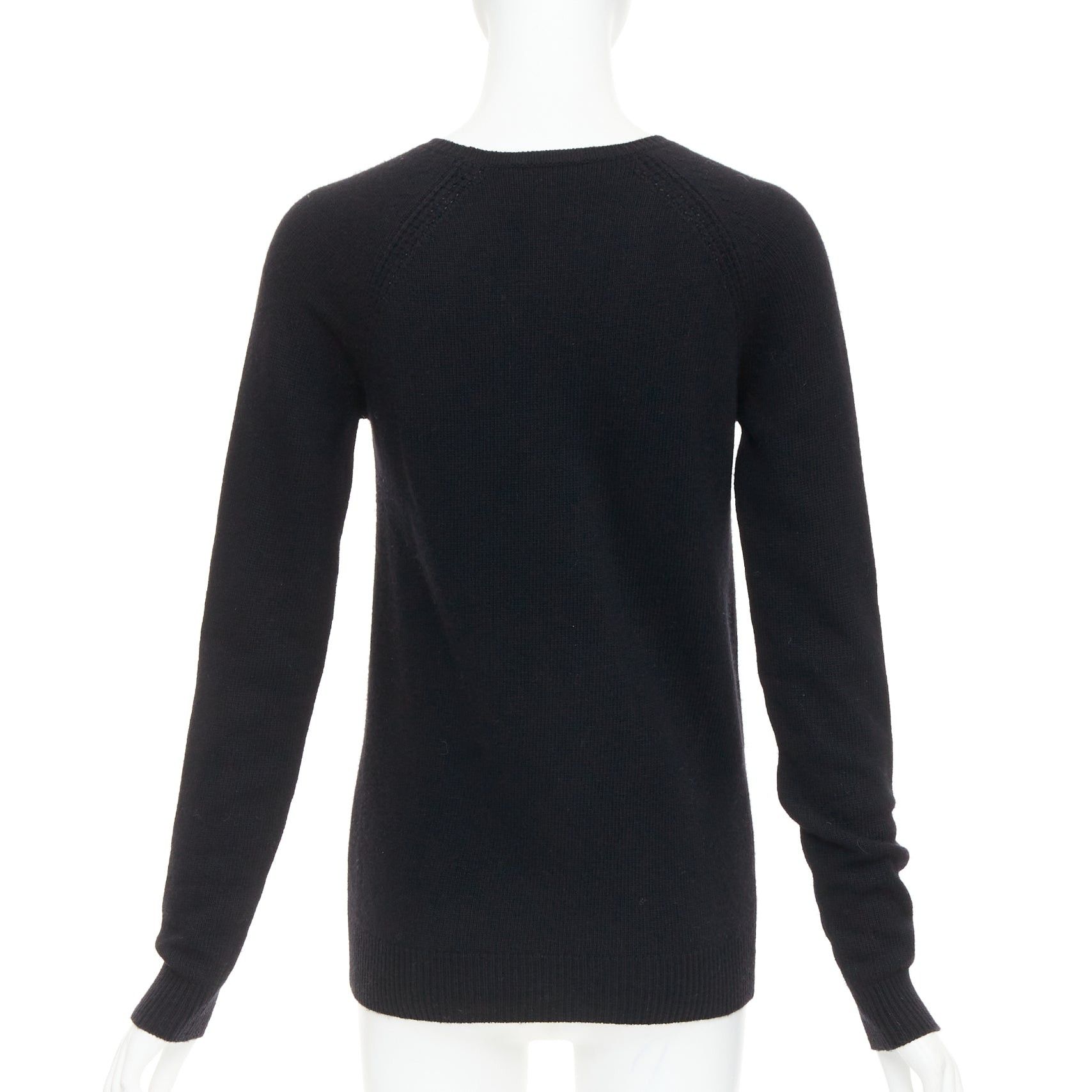 Stella McCartney STELLA MCCARTNEY black virgin wool cashmere raglan sweater IT34 XXS Size XXS / US 00 / IT 34 - 5 Thumbnail